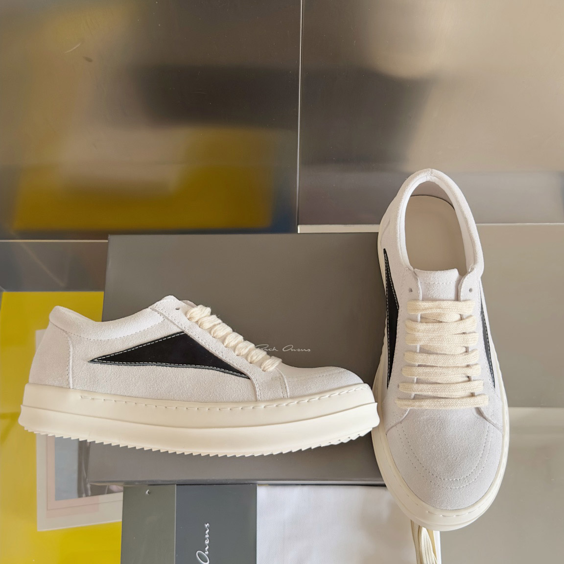 Rick Owens Luxor Vintage Low 'Milk Black' - DesignerGu