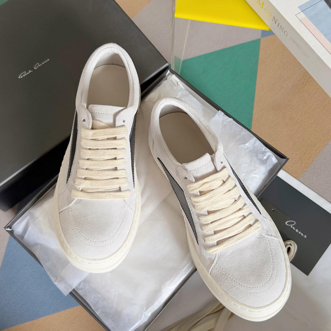 Rick Owens Luxor Vintage Low 'Milk Black' - DesignerGu