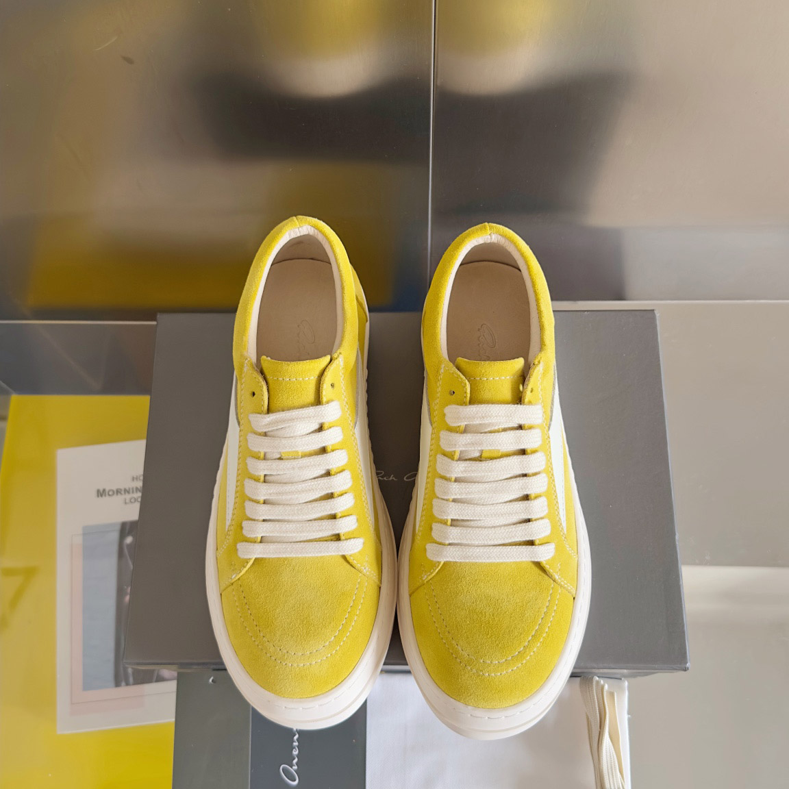 Rick Owens Strobe Vintage Low 'Lemon' - DesignerGu