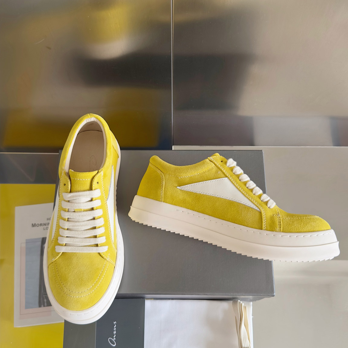 Rick Owens Strobe Vintage Low 'Lemon' - DesignerGu