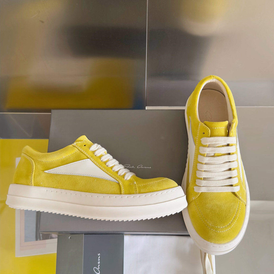 Rick Owens Strobe Vintage Low 'Lemon' - DesignerGu