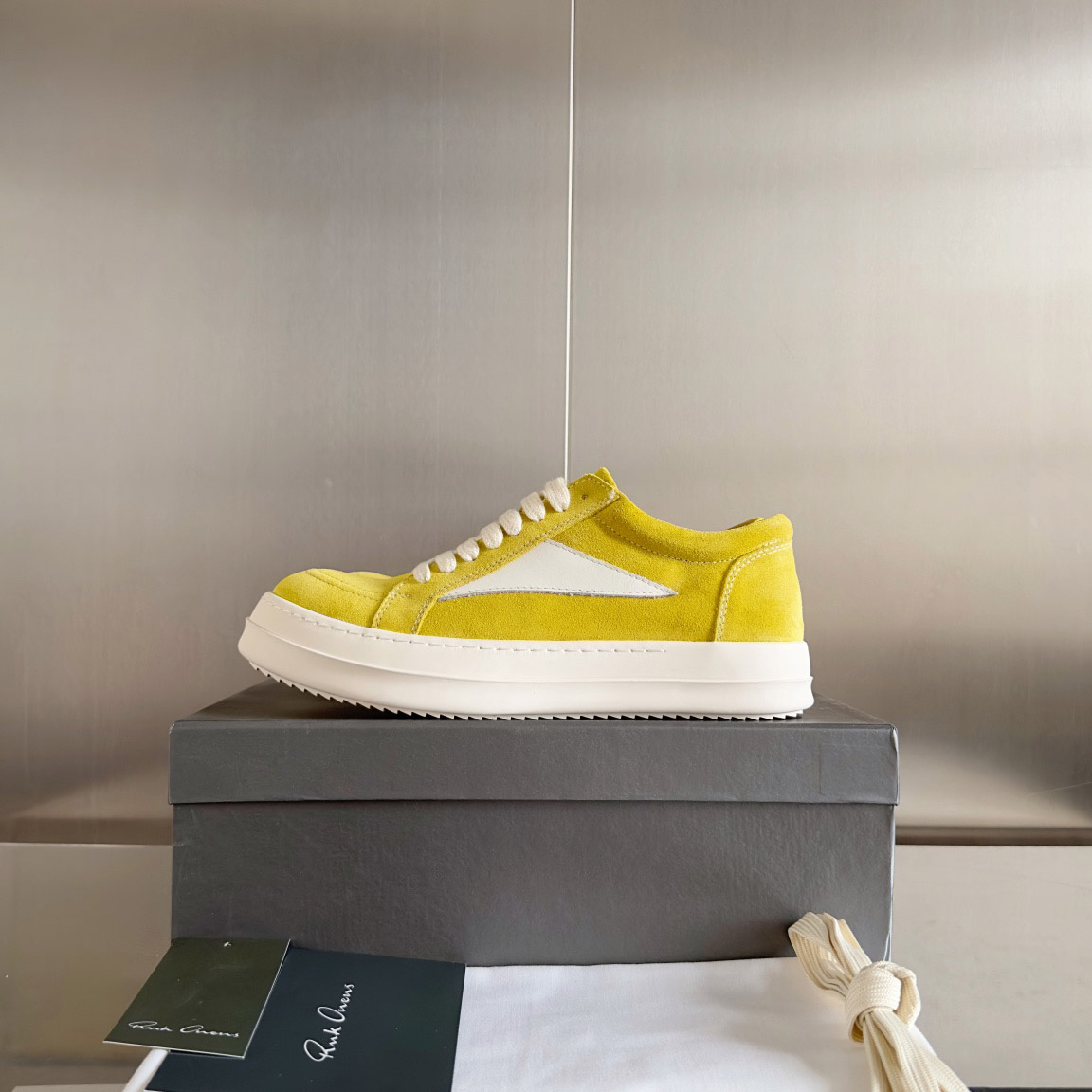 Rick Owens Strobe Vintage Low 'Lemon' - DesignerGu