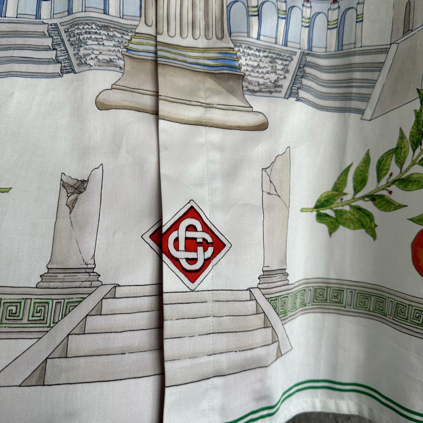 Casablanca  Unique Games Printed Cotton Shirt - DesignerGu