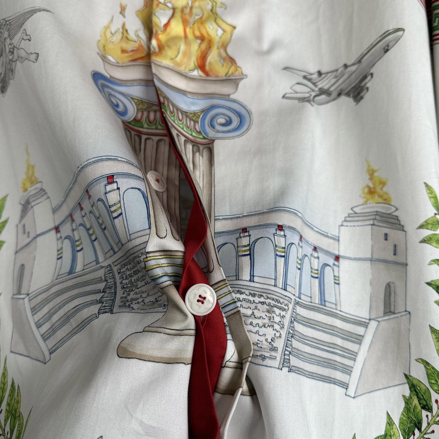 Casablanca  Unique Games Printed Cotton Shirt - DesignerGu