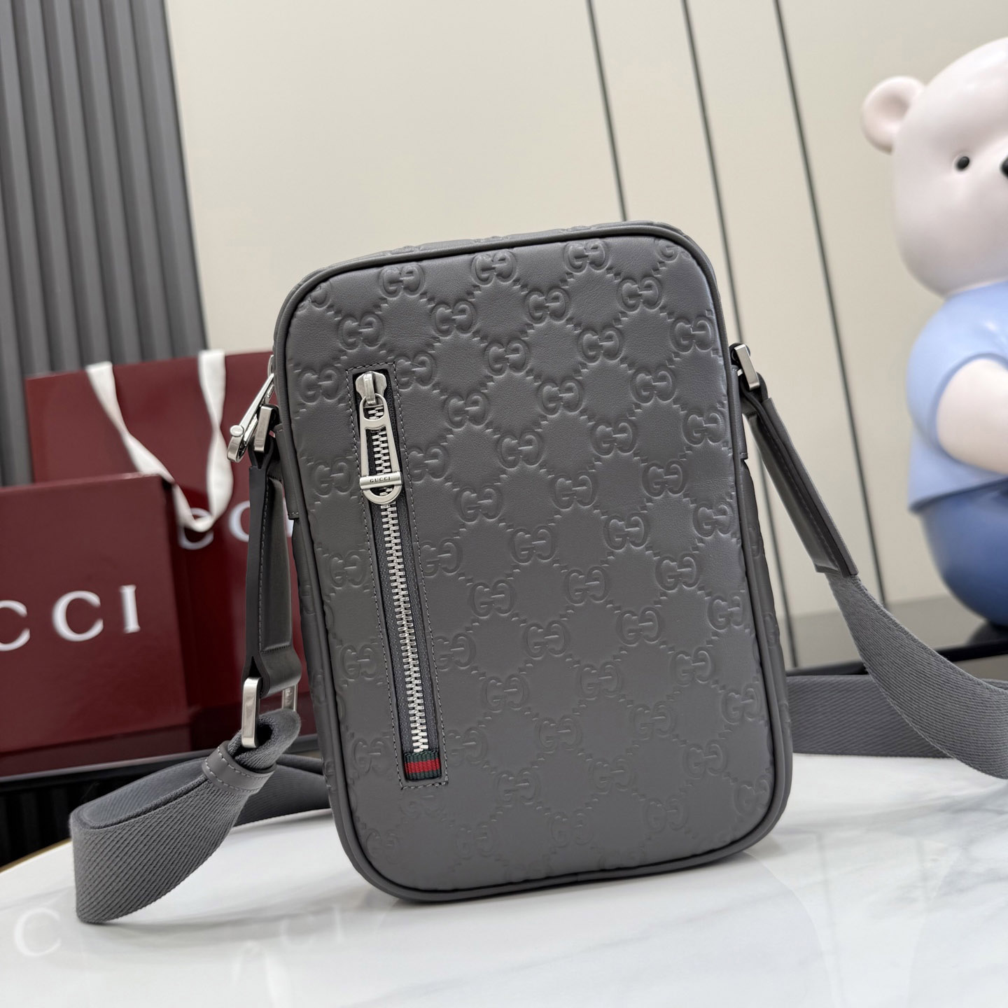 Gucci GG Emblem Small Crossbody Bag 850238 - DesignerGu