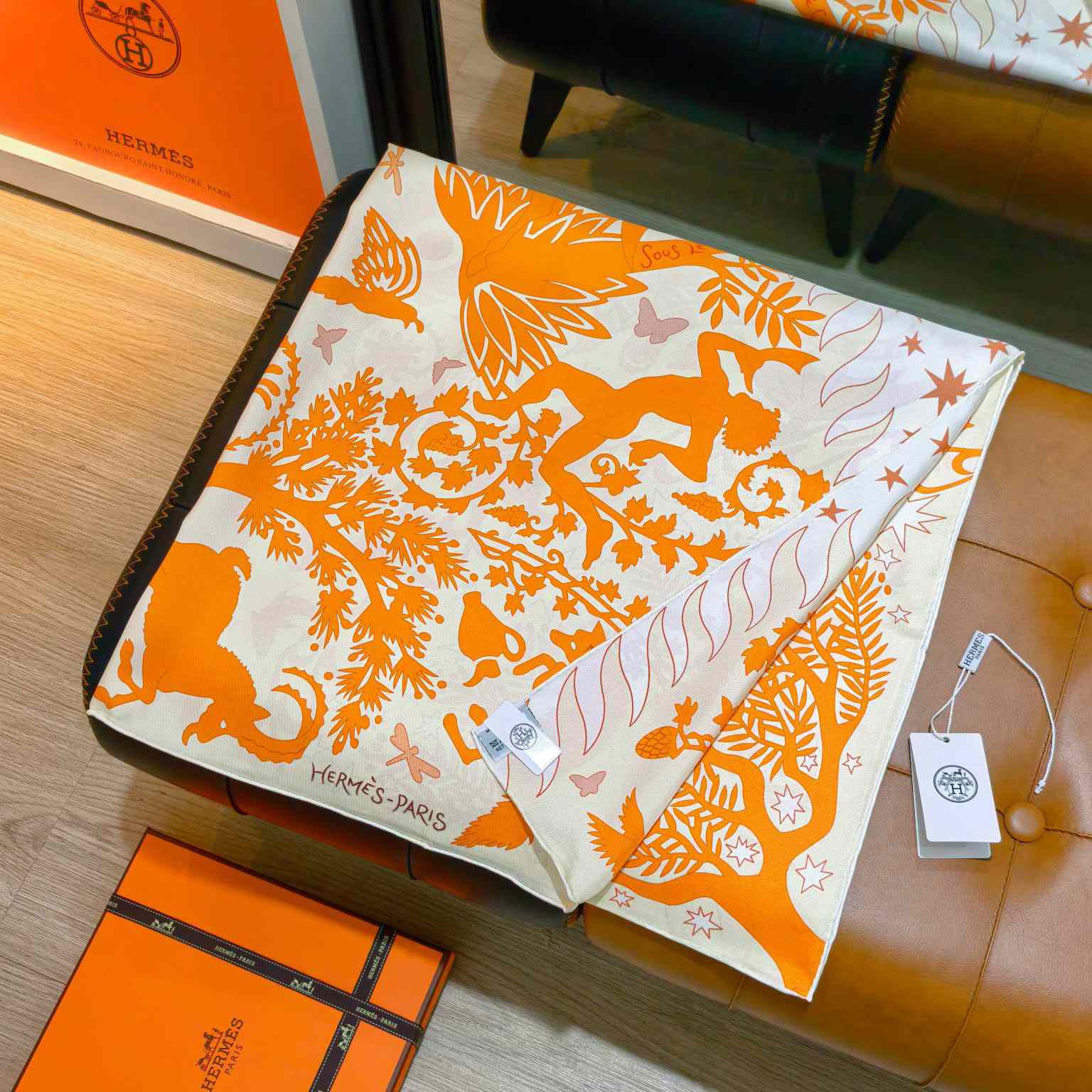 Hermes Sous le Charme D'Orphee Detail Scarf  - DesignerGu