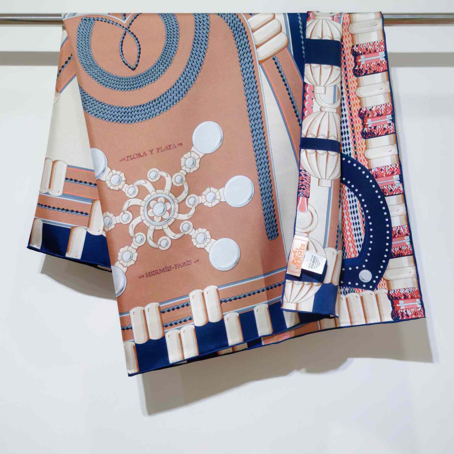 Hermes Flora Y Plata Scarf 90 - DesignerGu