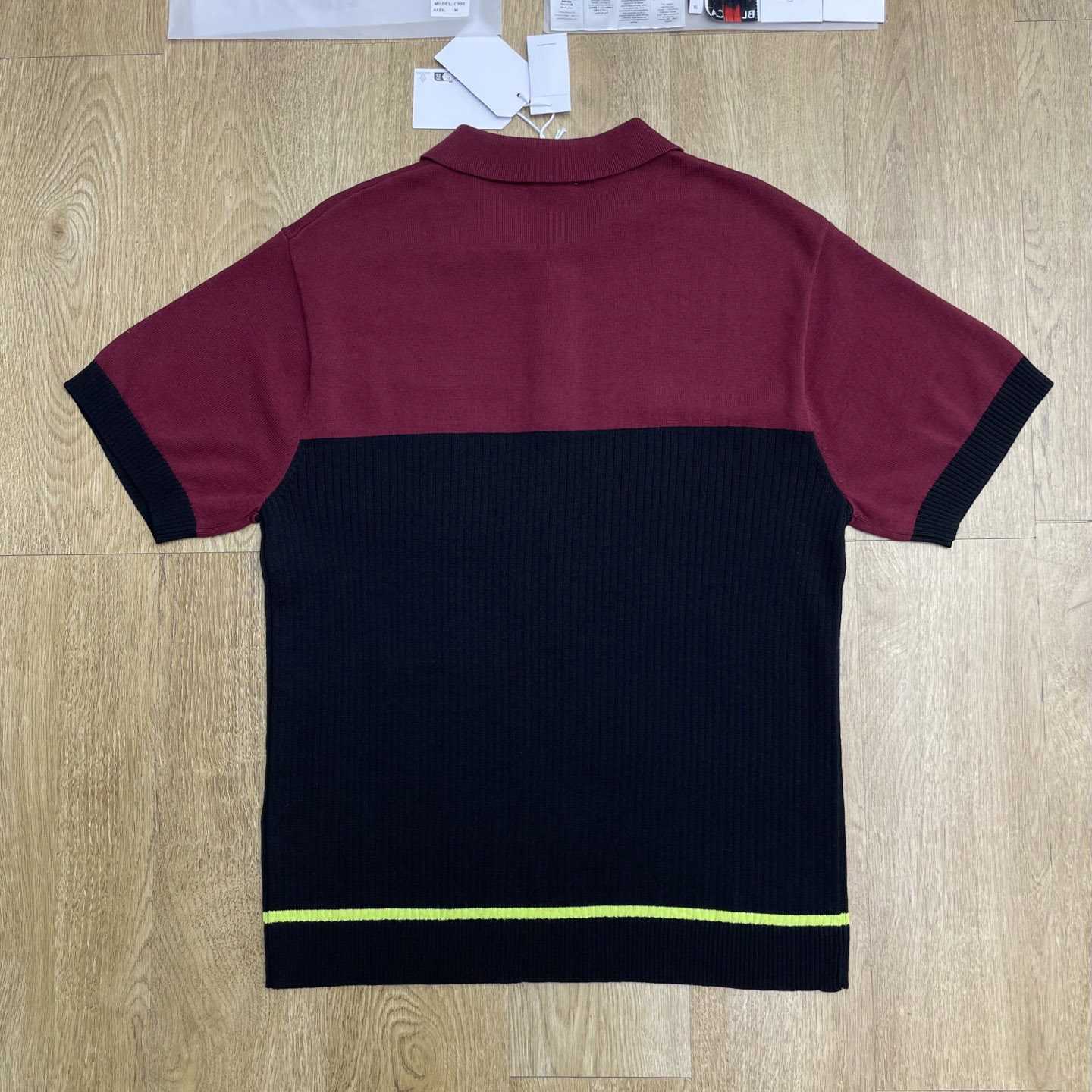 Casablanca  Stripe Merino Knit Polo D0204 - DesignerGu