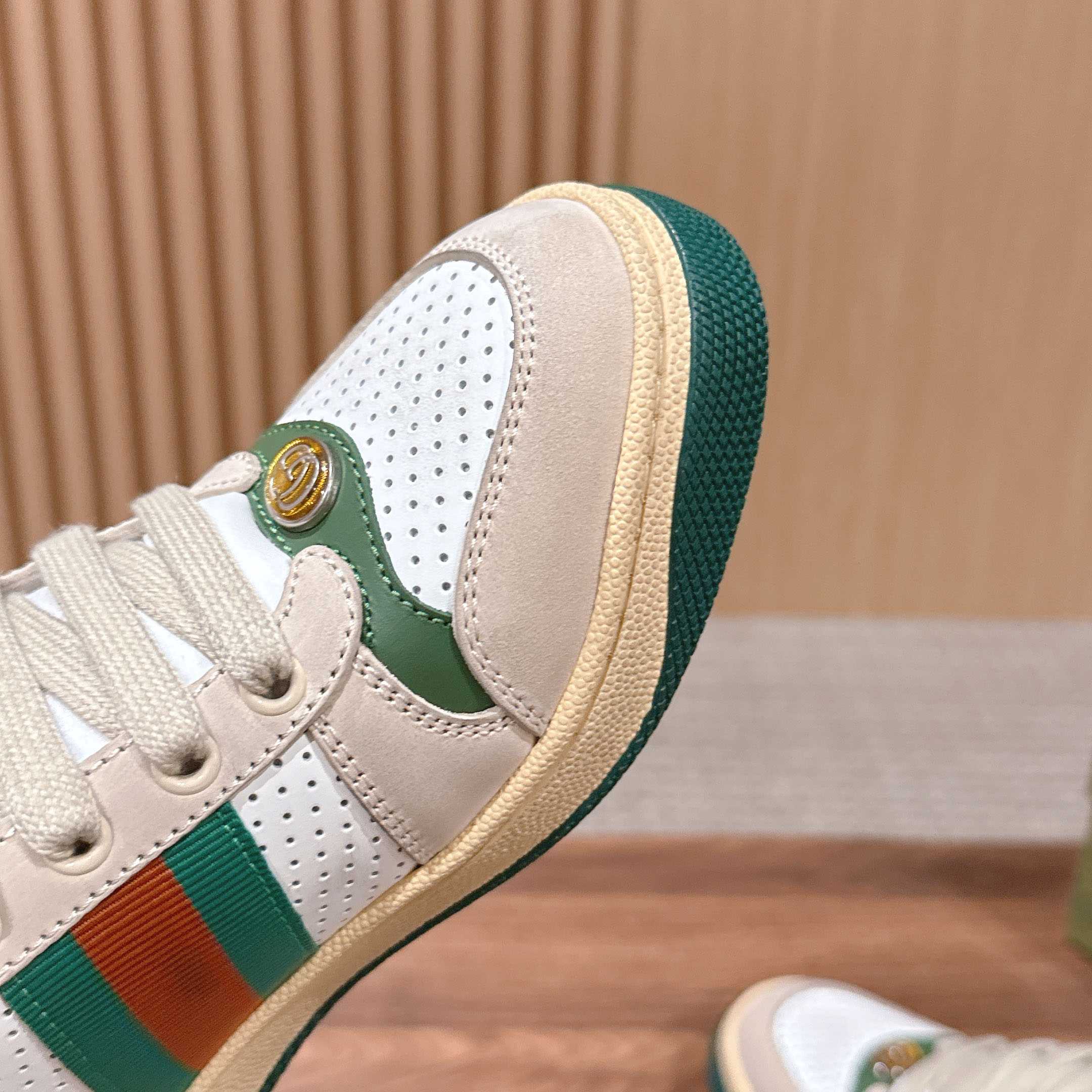 Gucci Screener Distressed 'Green Orange' - DesignerGu