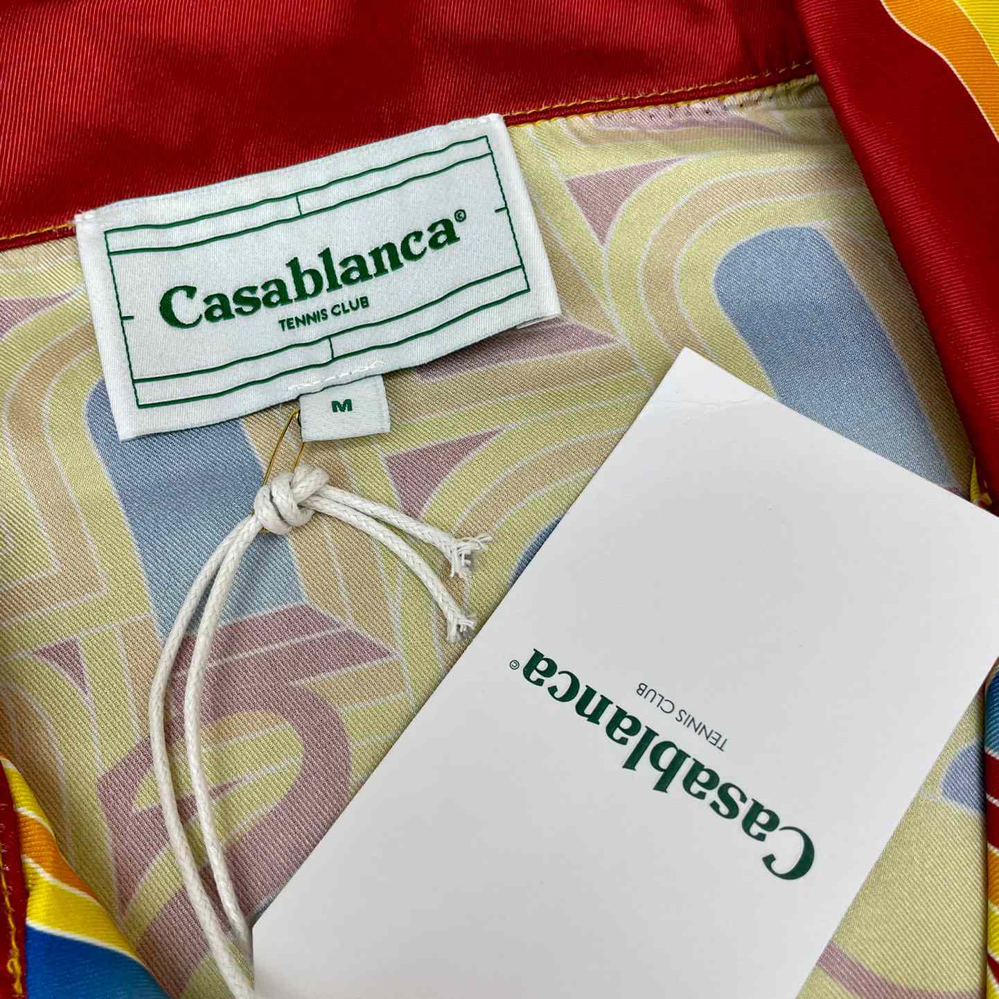 Casablanca L'Arche De Jour Cuban Collar Silk Shirt 'Multicolor' c557 - DesignerGu