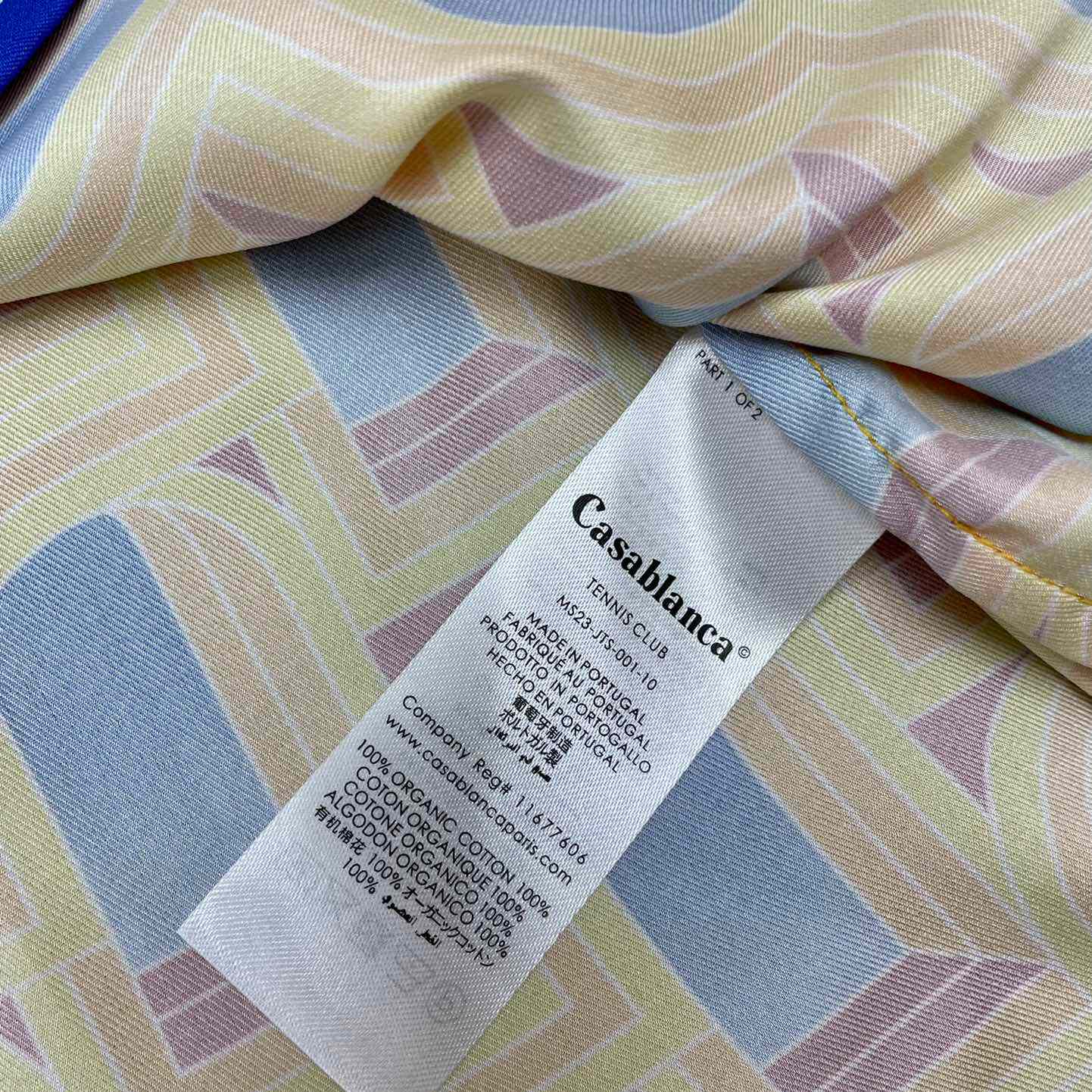 Casablanca L'Arche De Jour Cuban Collar Silk Shirt 'Multicolor' c557 - DesignerGu
