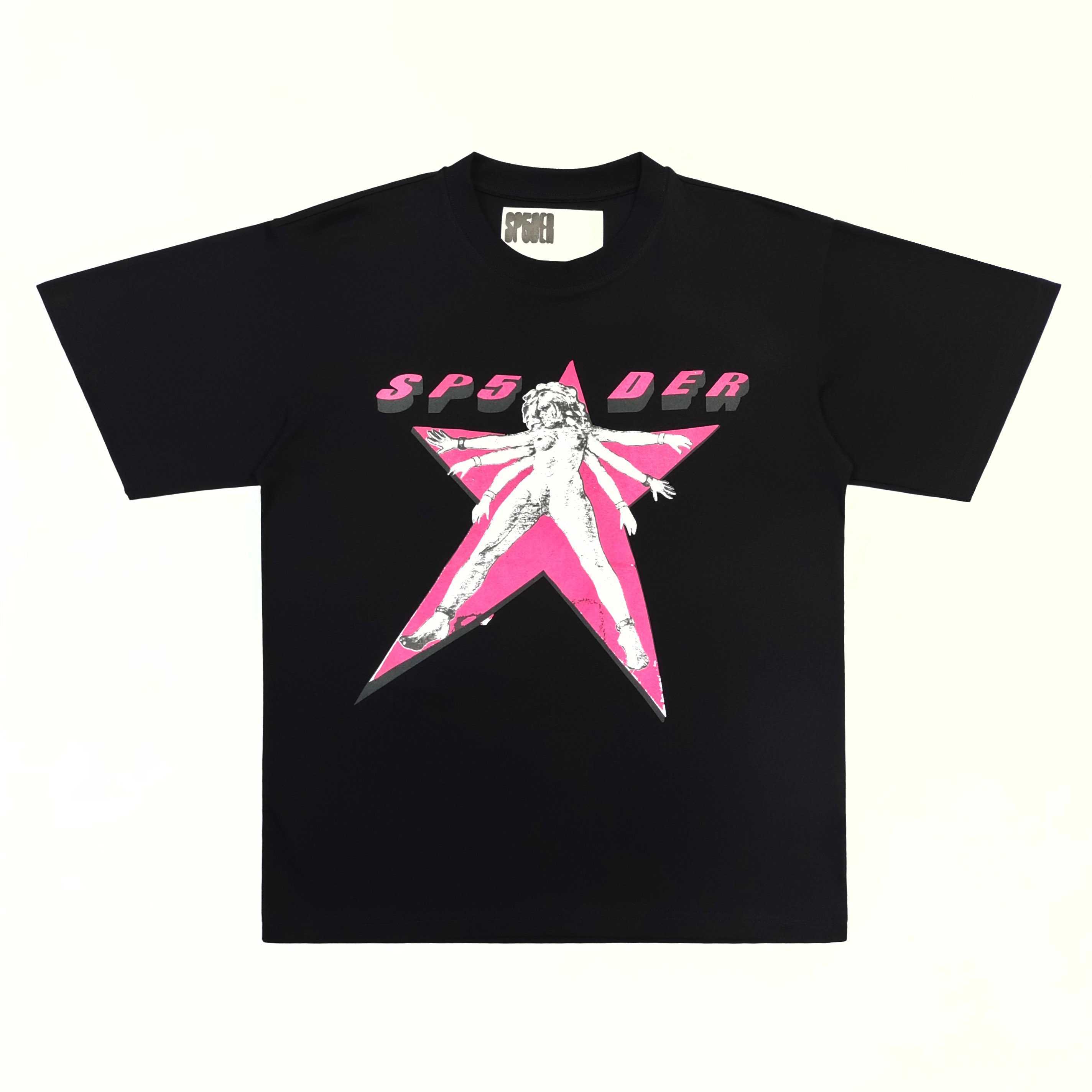 Sp5der Star Girl Tee 'Black' - DesignerGu