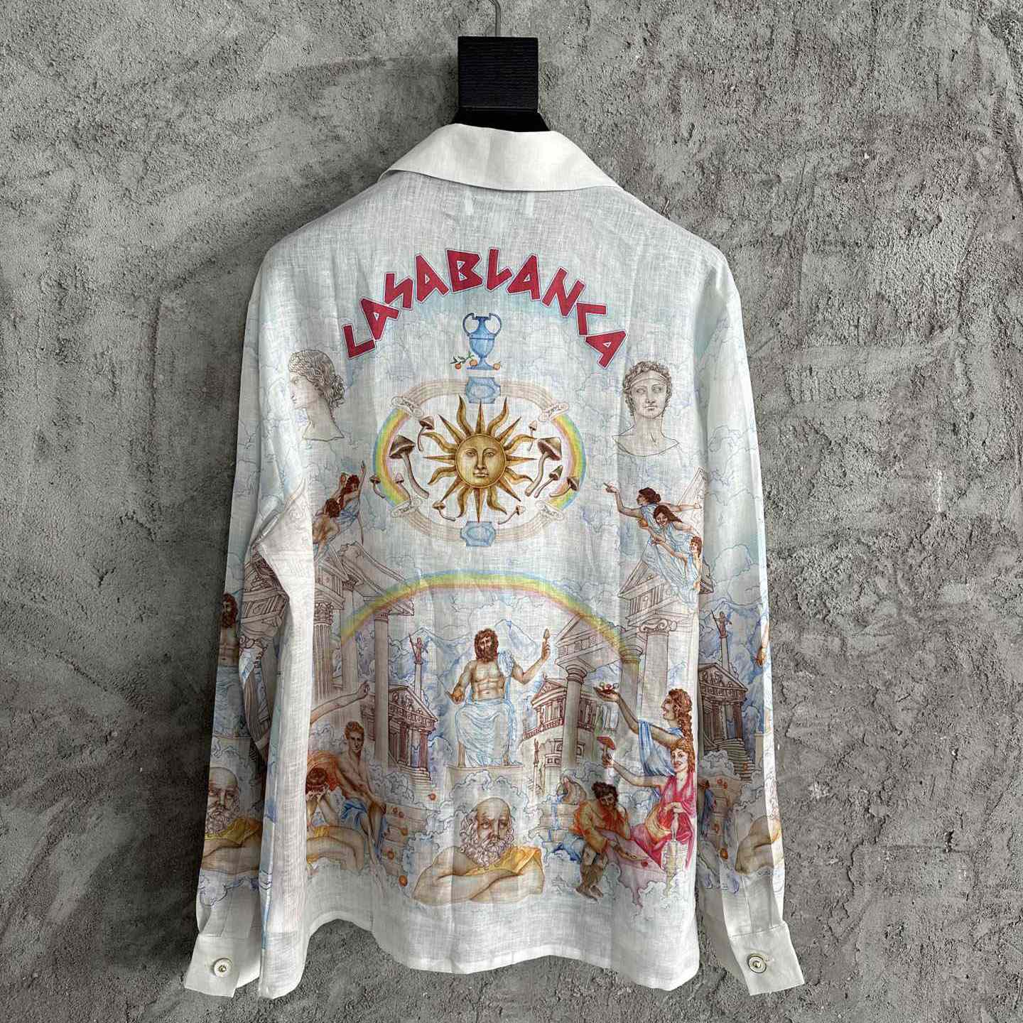 Casablanca Le Temple Du Savoir Linen Shirt - DesignerGu