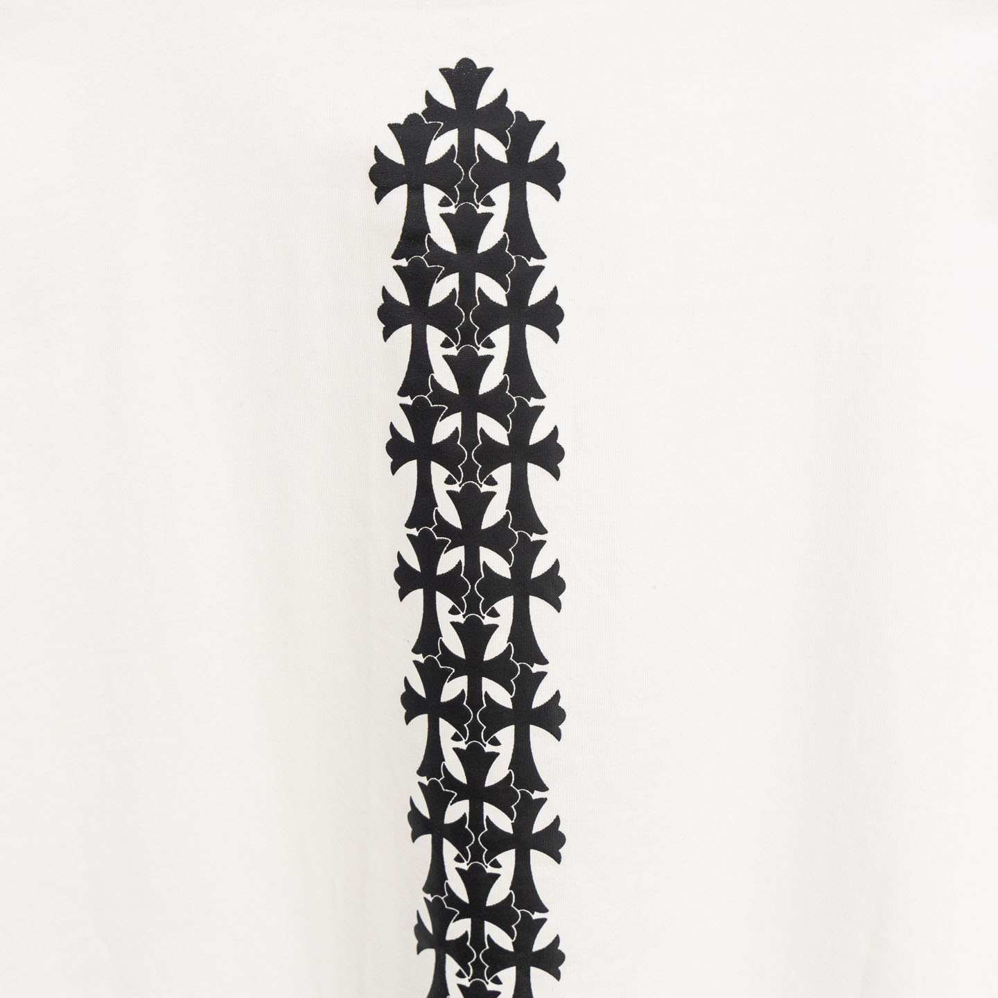 Chrome Hearts Cemetery Cross Tire Tracks T-Shirt 'White' - DesignerGu