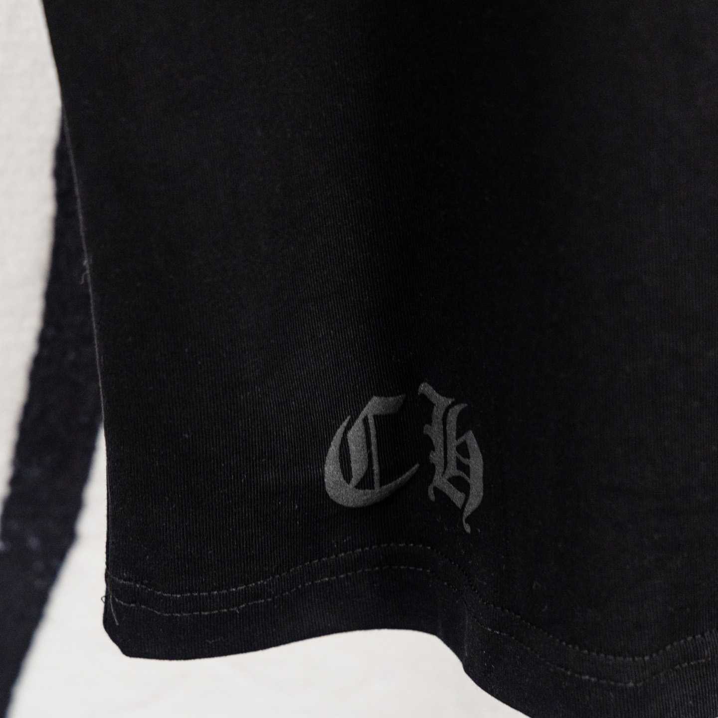 Chrome Hearts Triple Cross Hollywood Pocket Tee 'Black/Orange' - DesignerGu