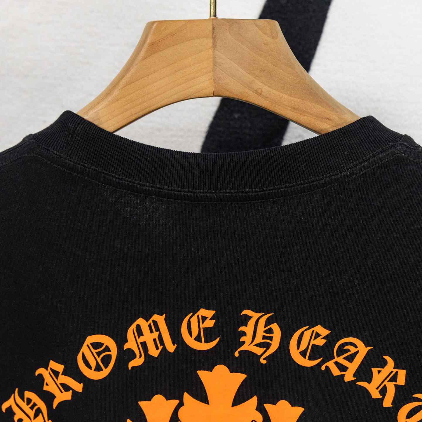 Chrome Hearts Triple Cross Hollywood Pocket Tee 'Black/Orange' - DesignerGu