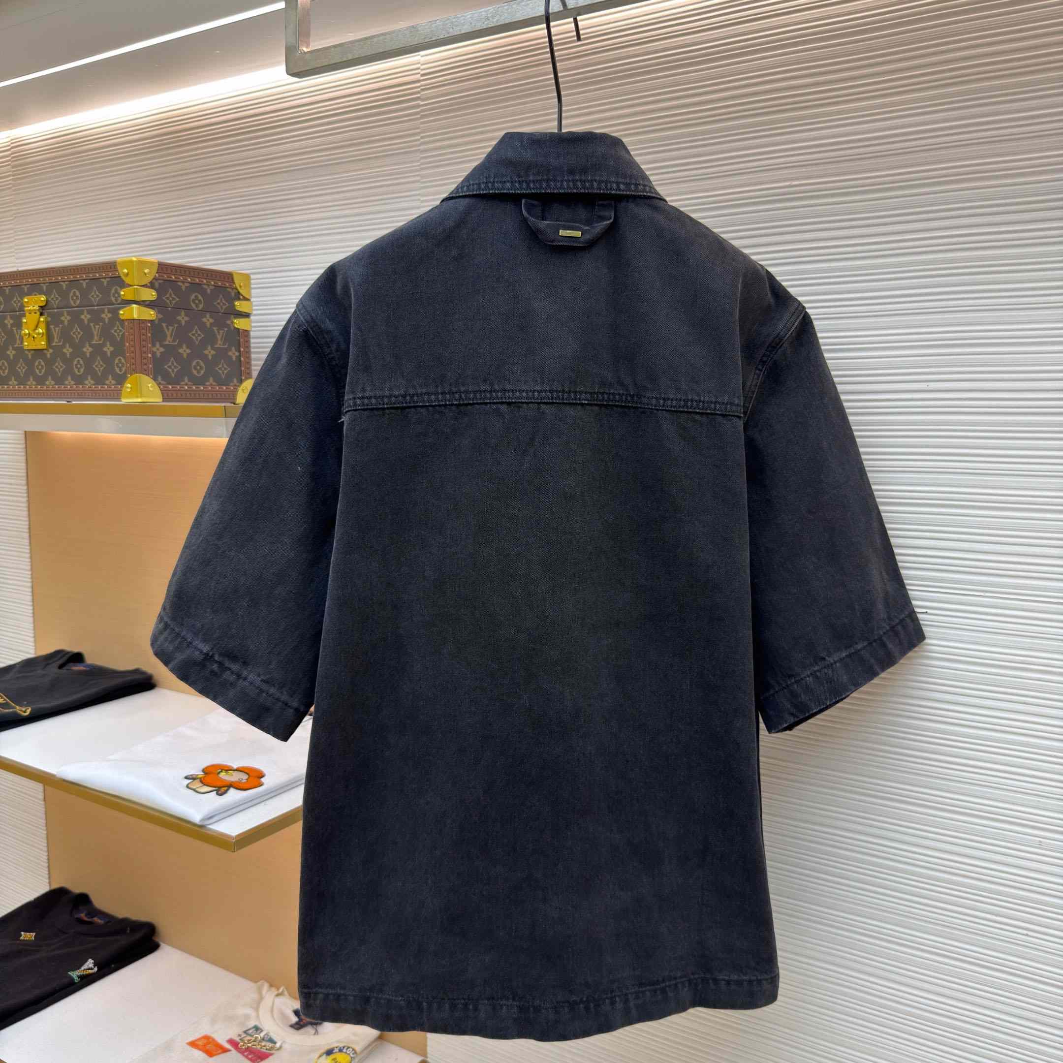 Louis Vuitton Short Sleeve Denim Workwear Shirt - DesignerGu