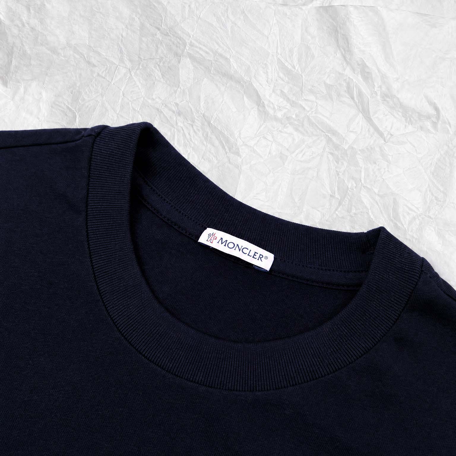 Moncler Striped Logo Cotton Jersey T-Shirt - DesignerGu