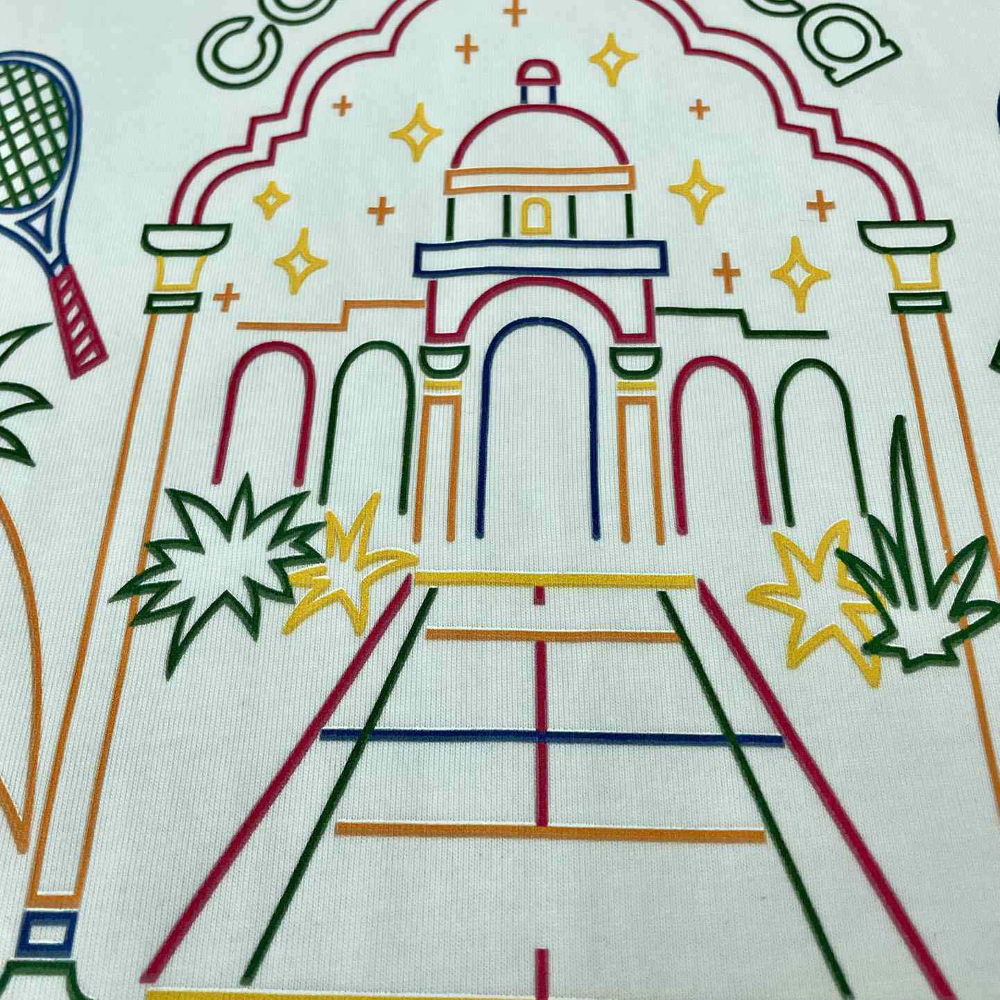 Casablanca Rainbow Crayon Temple T-Shirt CA5054 - DesignerGu