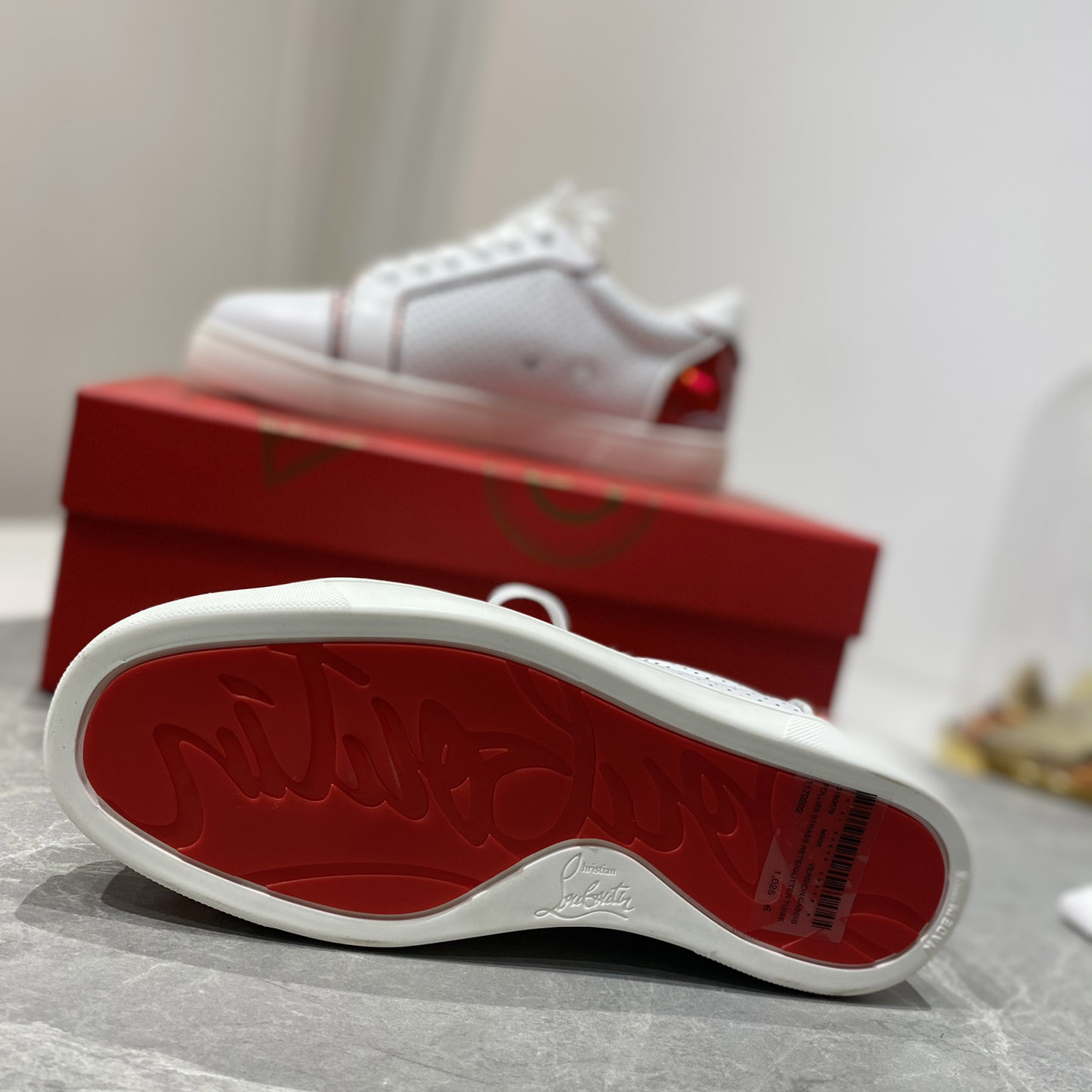 Christian Louboutin Wmns Fun Vieira 'White Red' - DesignerGu