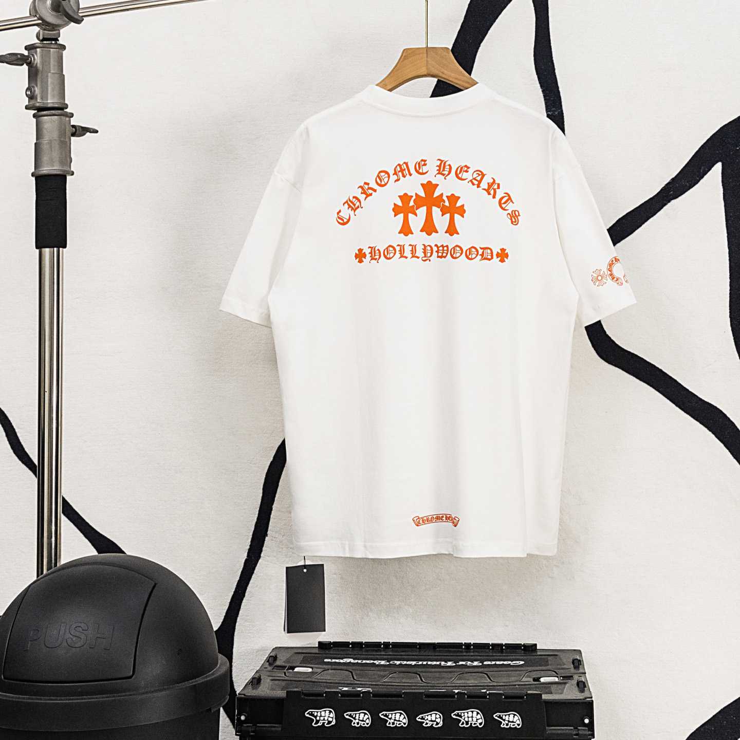 Chrome Hearts Triple Cross T-Shirt 'White/Orange' - DesignerGu