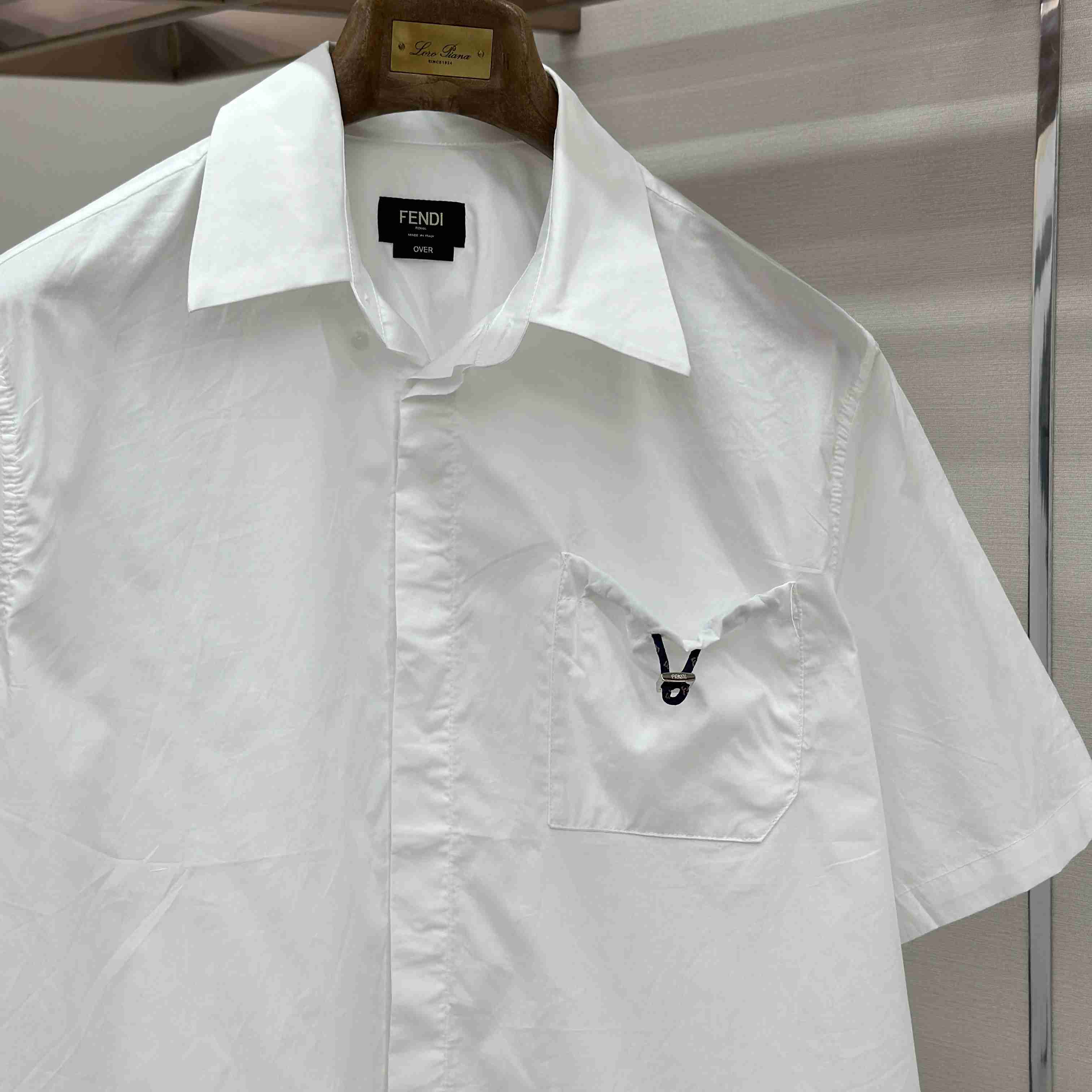 Fendi White Poplin Shirt - DesignerGu