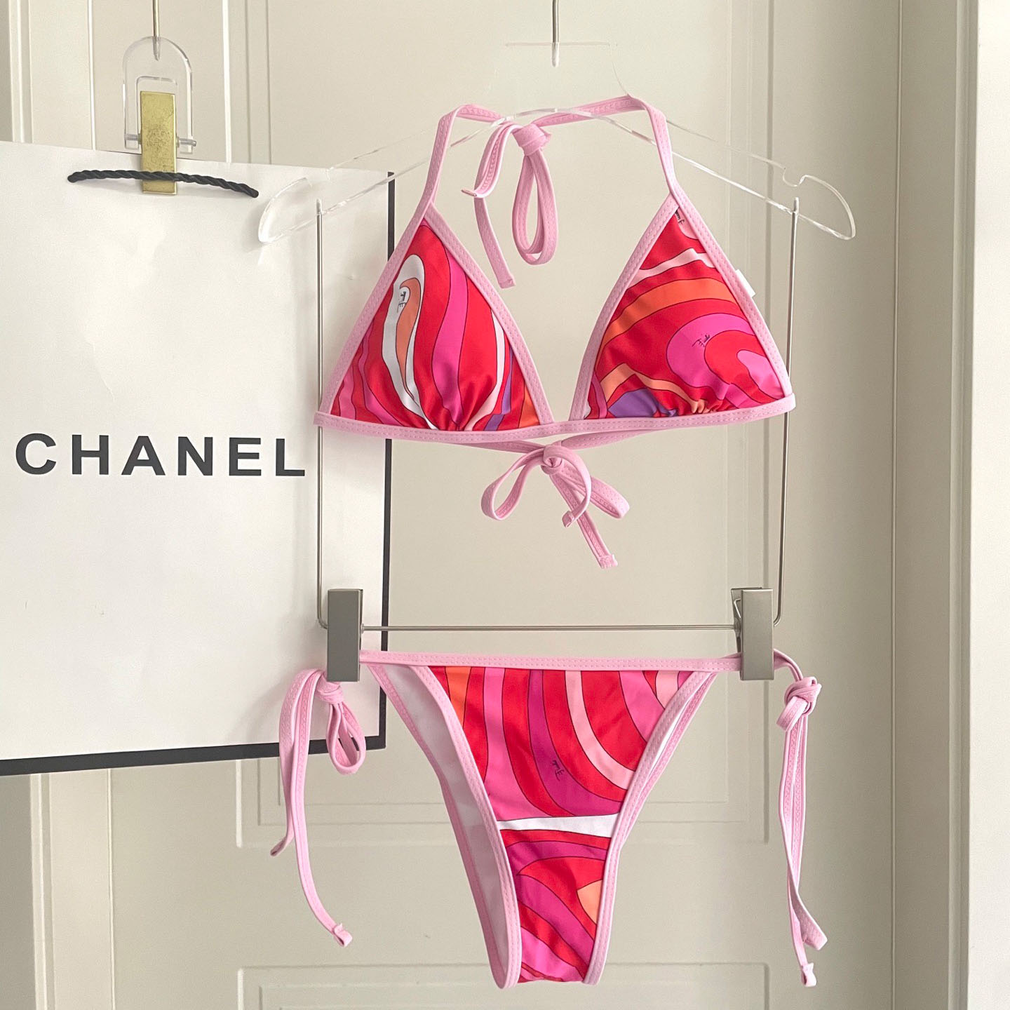 Pucci Iride-Print Bikini Top And Bikini Briefs - DesignerGu