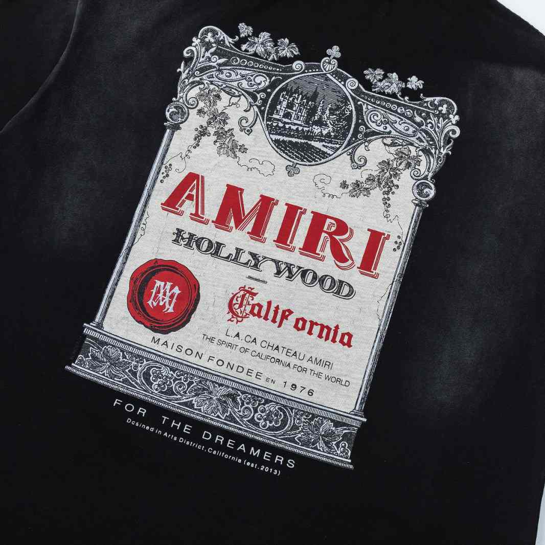 Amiri  Chateau Stamp Oversized Tee - DesignerGu