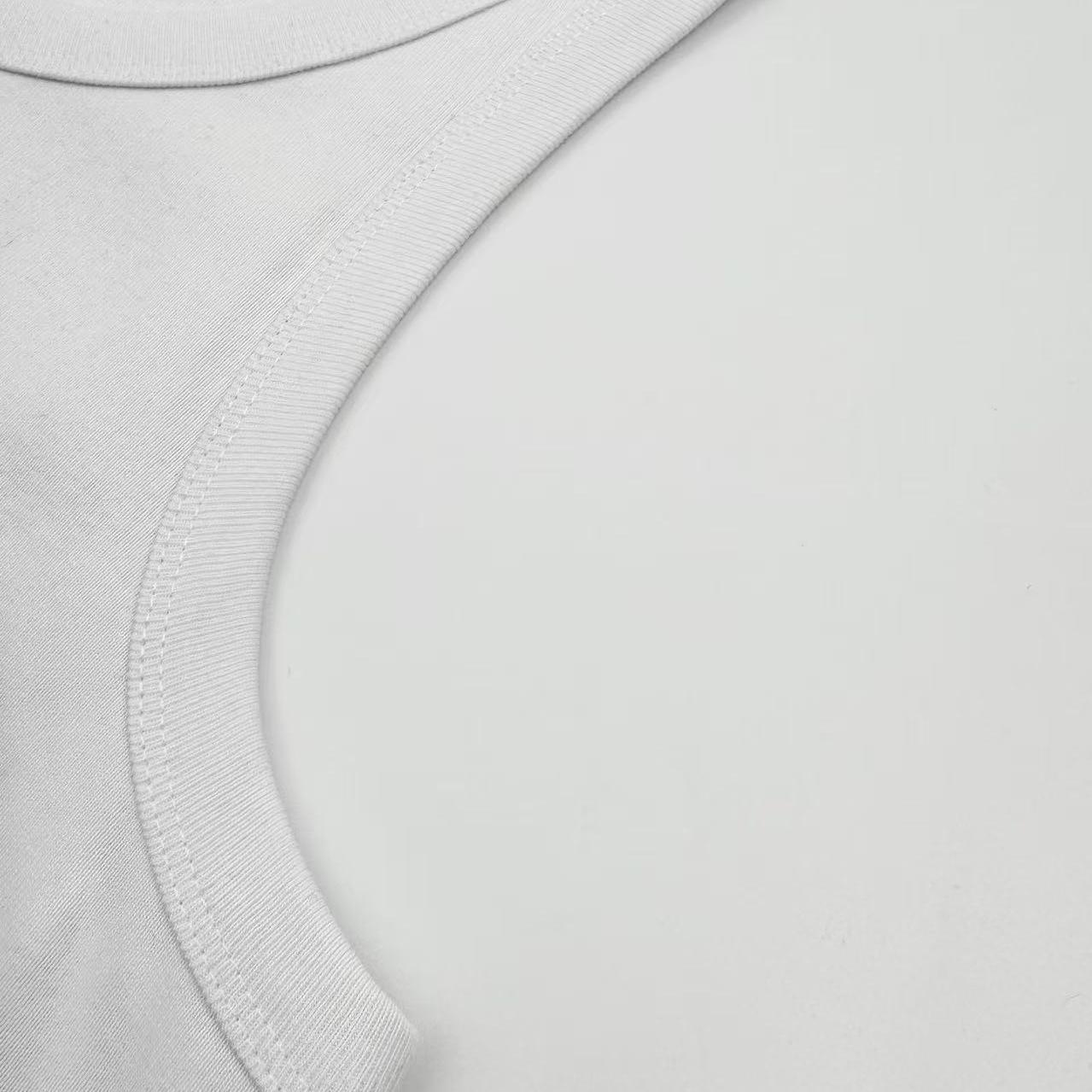 Prada Men's Black Logo Plaque Tank Top - DesignerGu