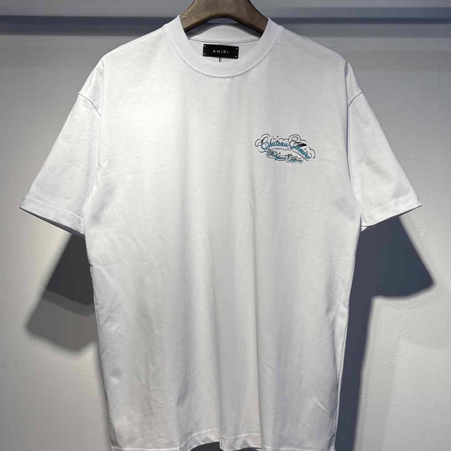 Amiri  Crystal-Print Chateau Amiri Cotton T-Shirt - DesignerGu