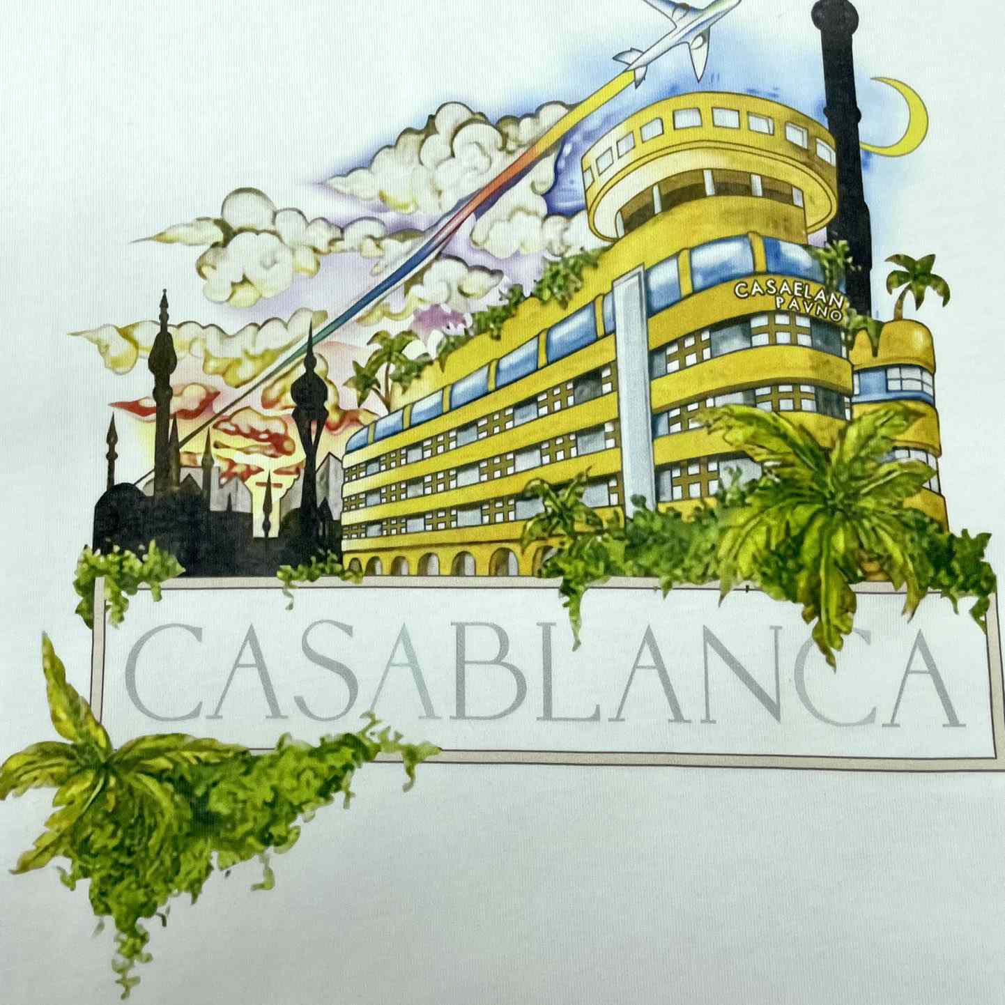 Casablanca  White Palace T-Shirt CA5029 - DesignerGu