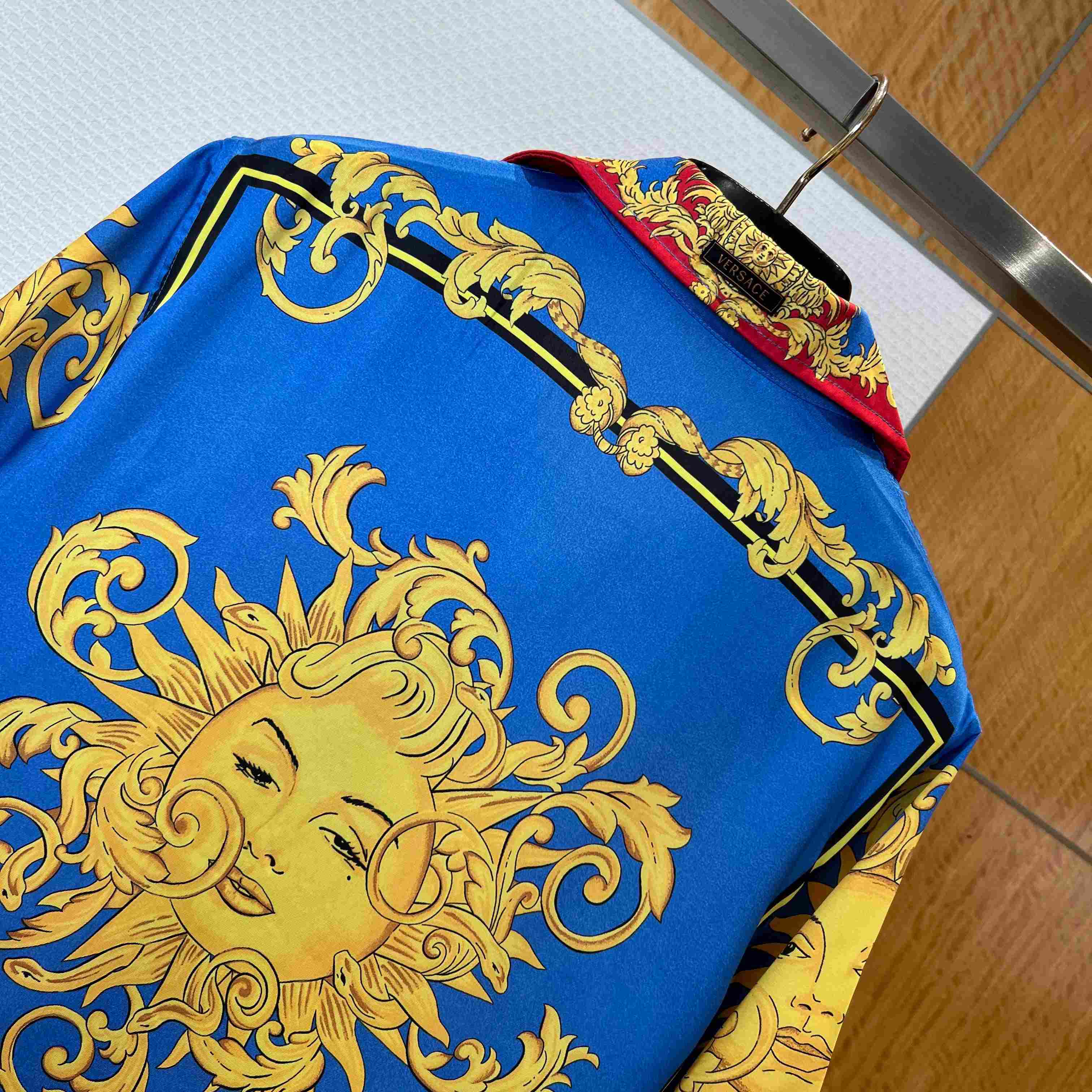 Versace Printed Silk Twill Shirt - DesignerGu