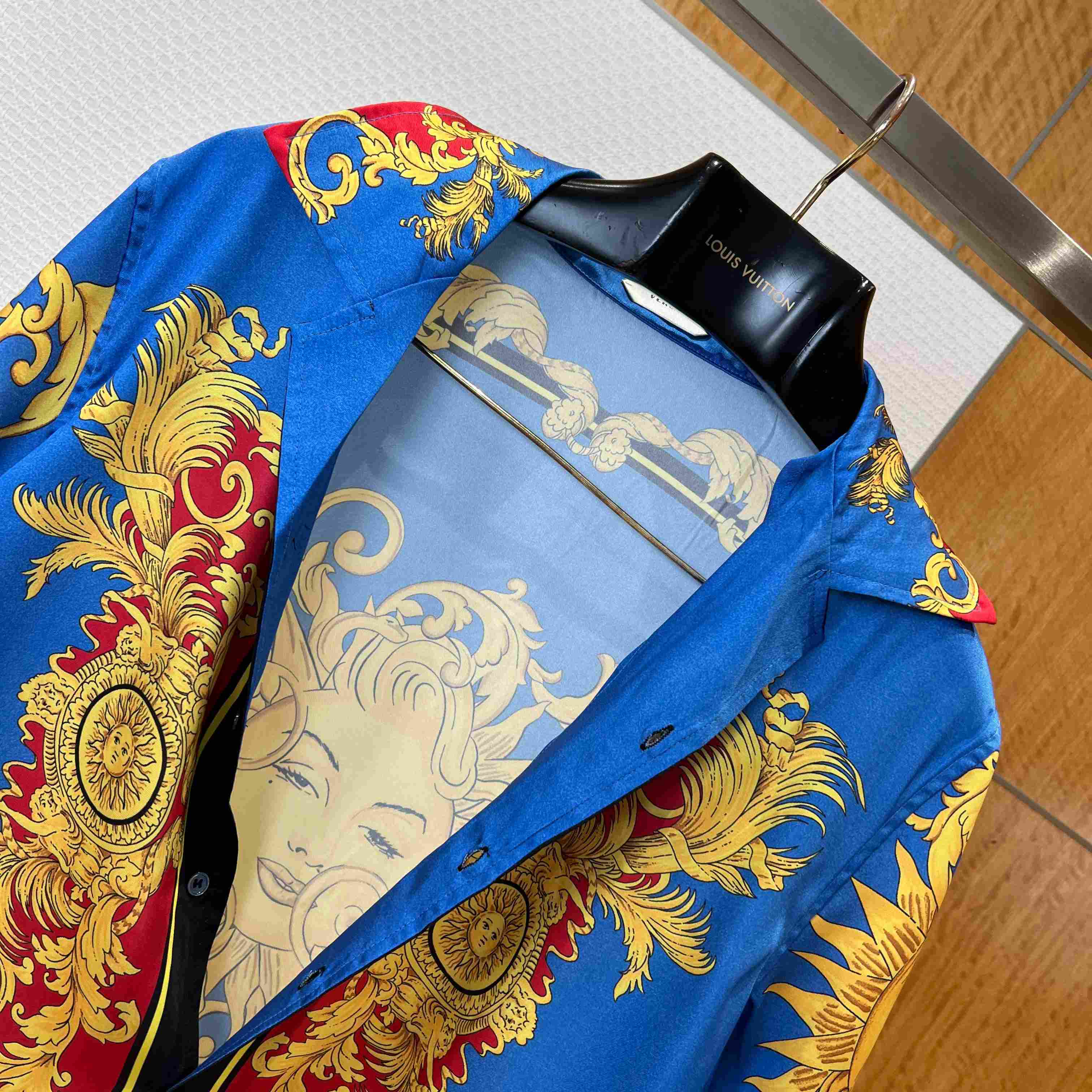 Versace Printed Silk Twill Shirt - DesignerGu