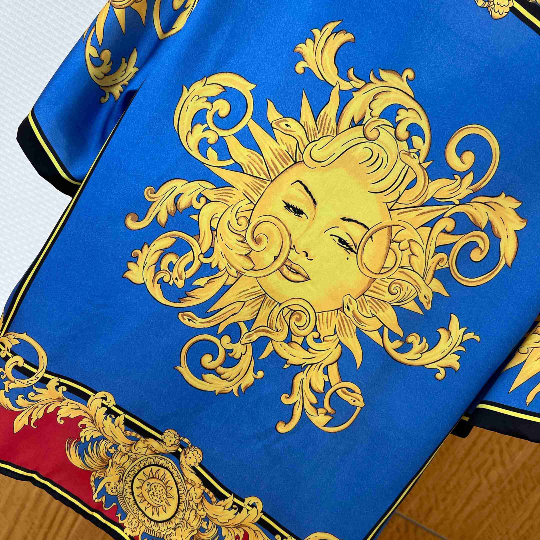 Versace Printed Silk Twill Shirt - DesignerGu