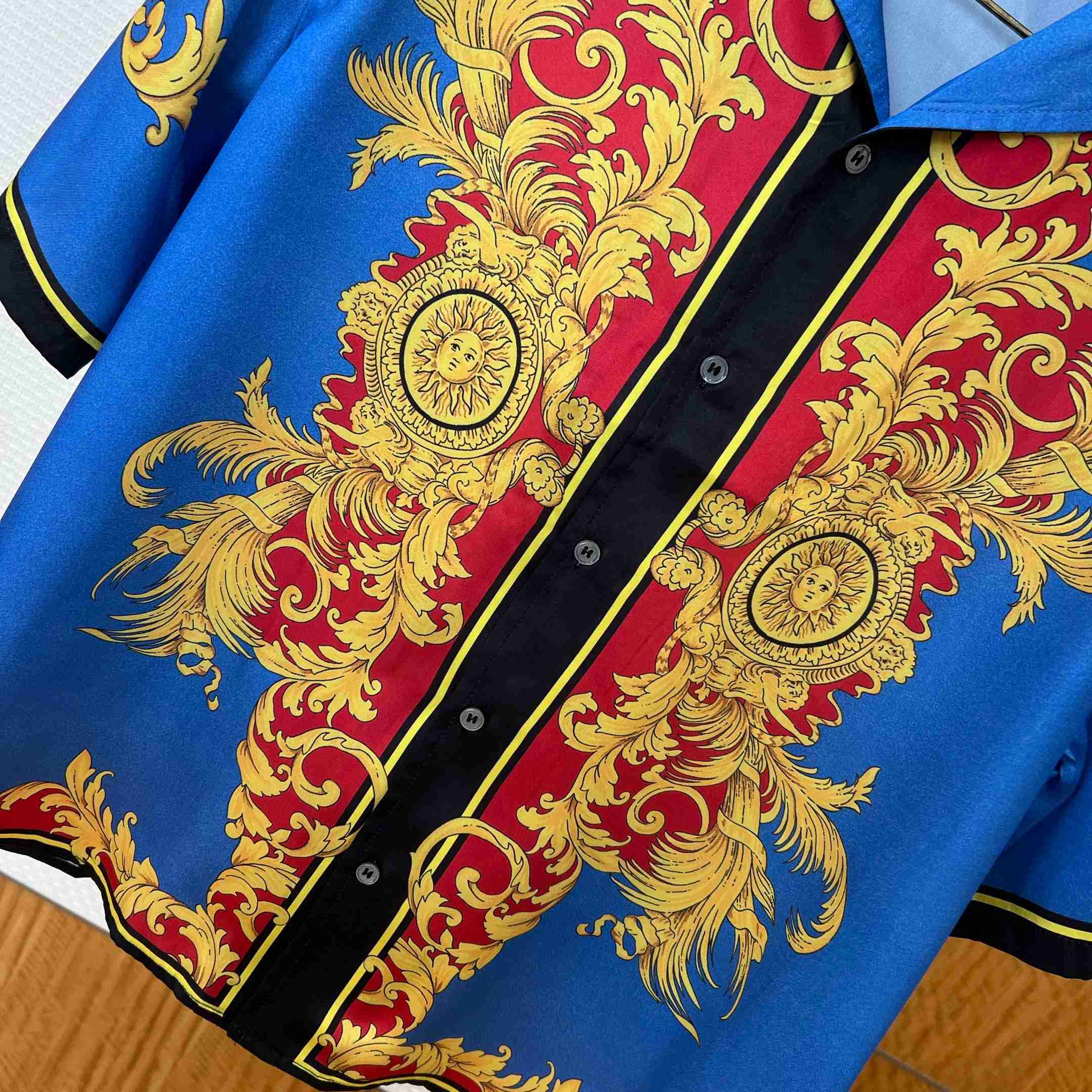 Versace Printed Silk Twill Shirt - DesignerGu