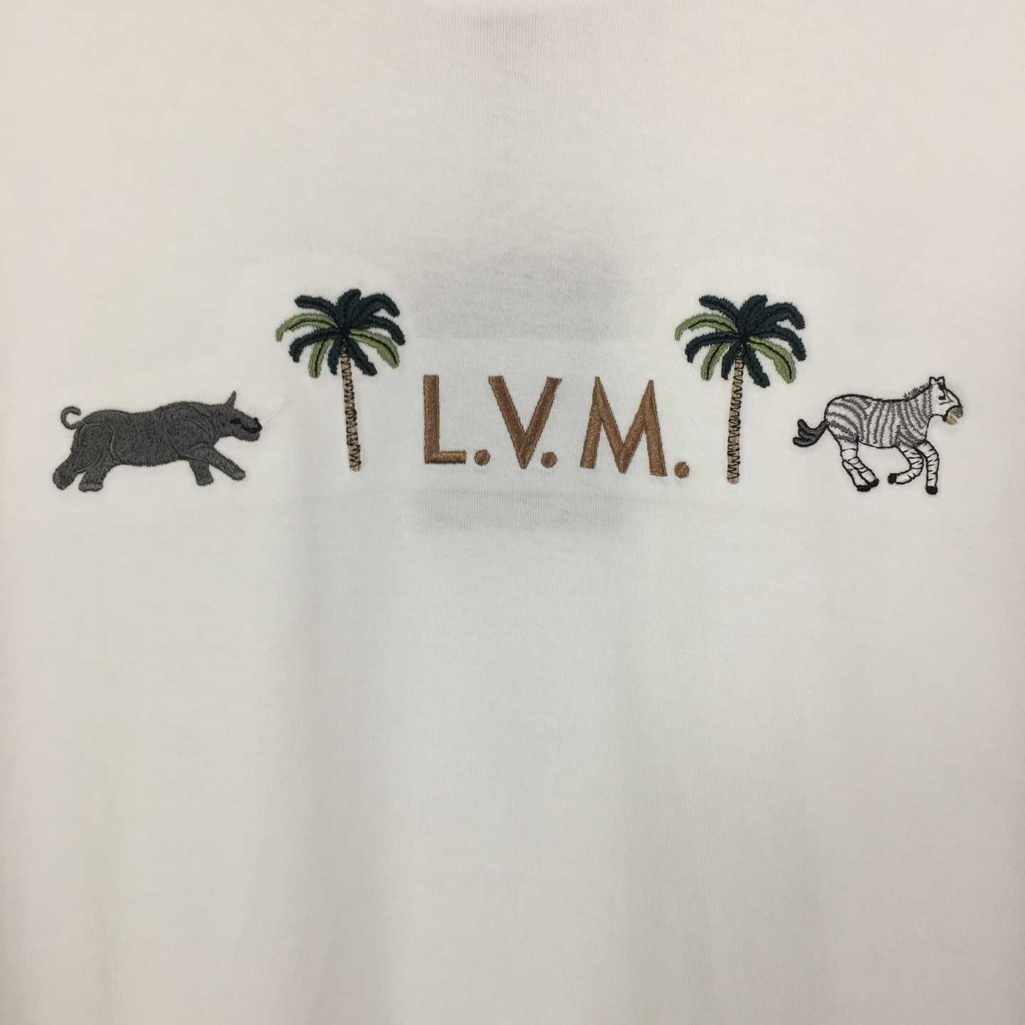 Louis Vuitton Logo Cotton T-Shirt  - DesignerGu