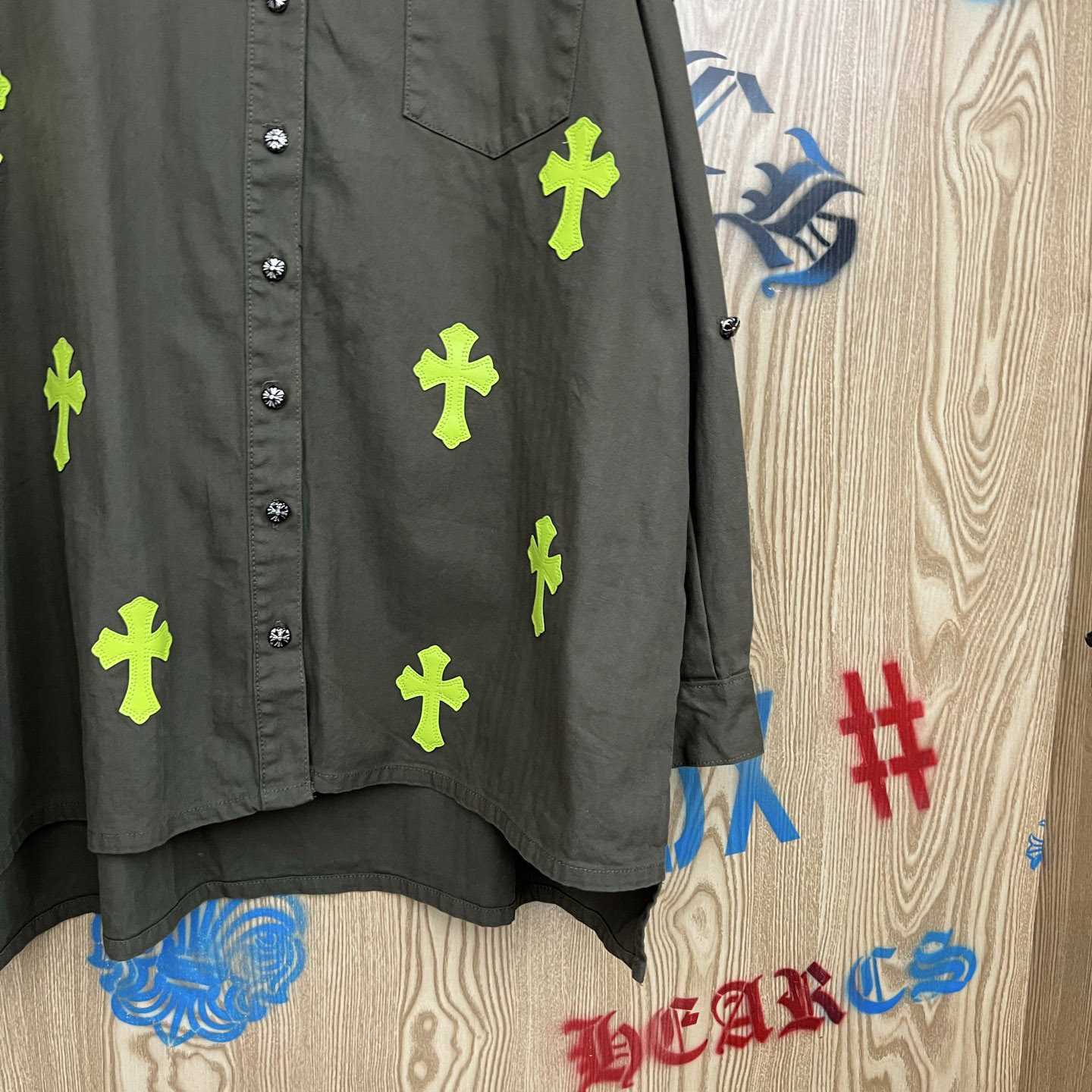 Chrome Hearts  Oversized Cross Patch Shirt - DesignerGu