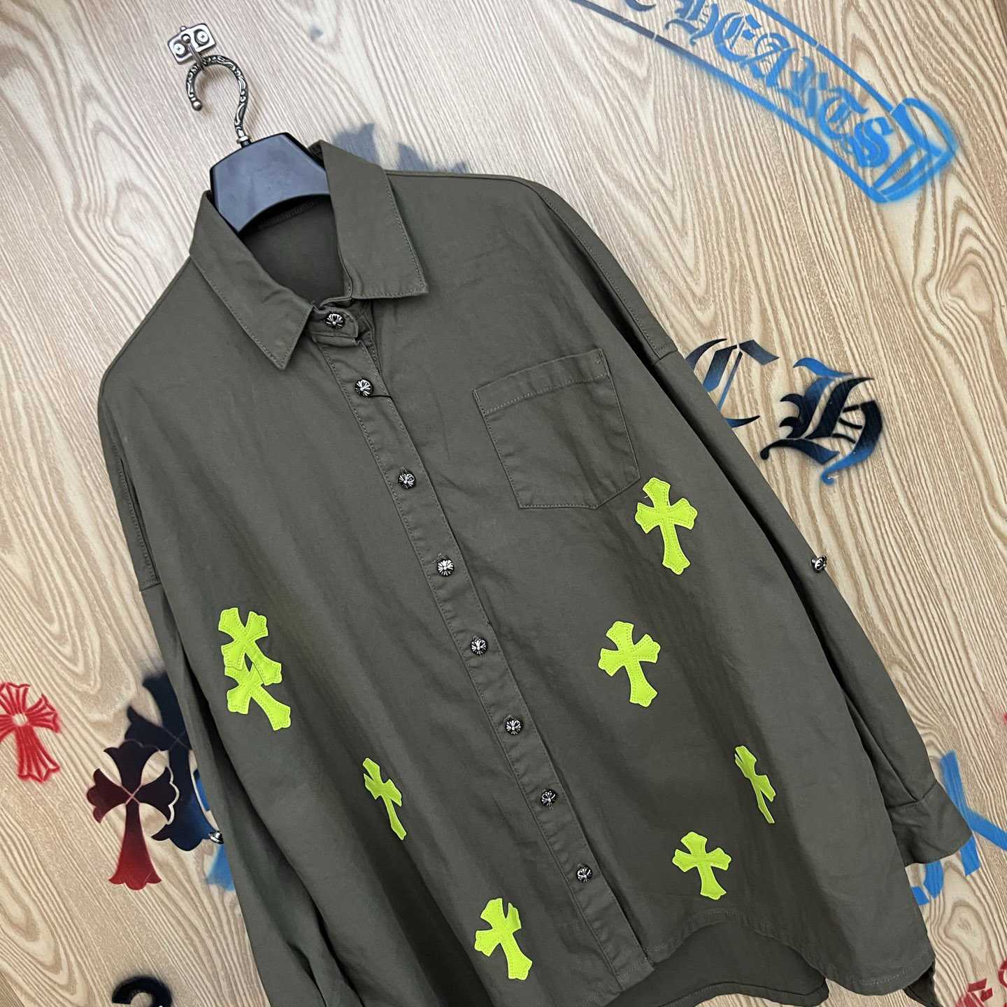Chrome Hearts  Oversized Cross Patch Shirt - DesignerGu