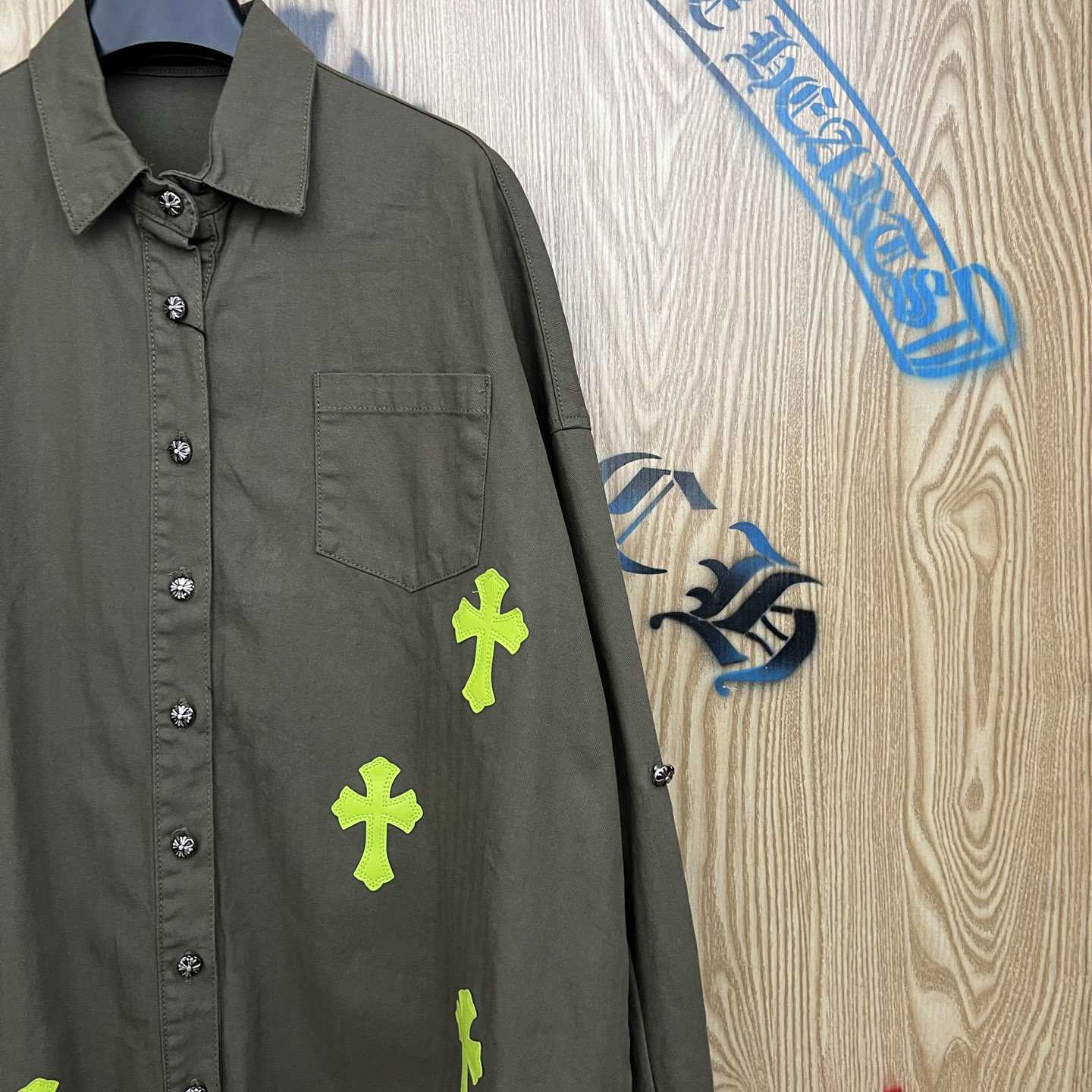 Chrome Hearts  Oversized Cross Patch Shirt - DesignerGu