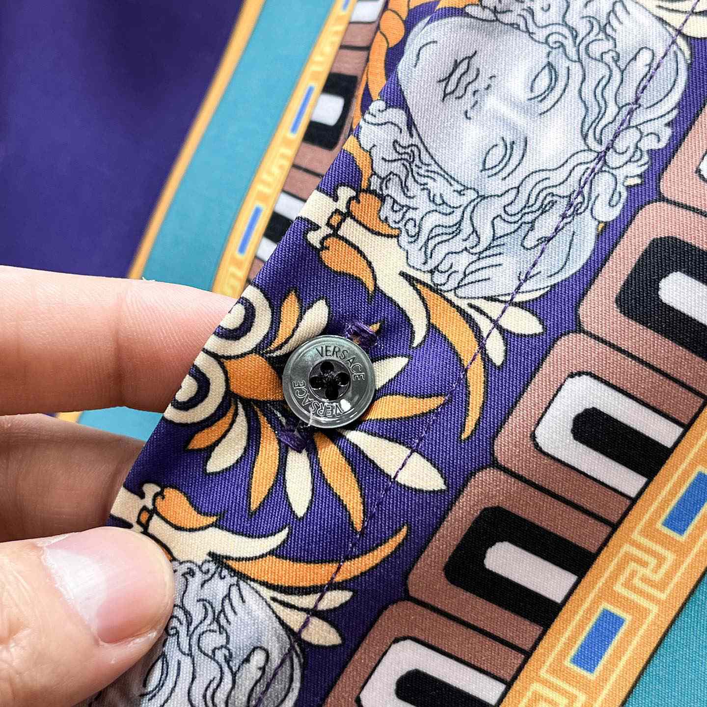 Versace Hall Of Statues Silk Cardigan - DesignerGu