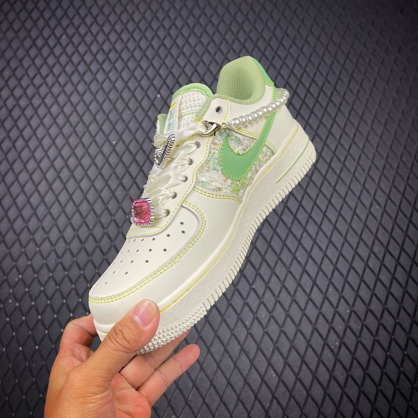 NIKE Air Force 1'07 Low Jade Pearl Canvas  FJ7740-111 - DesignerGu