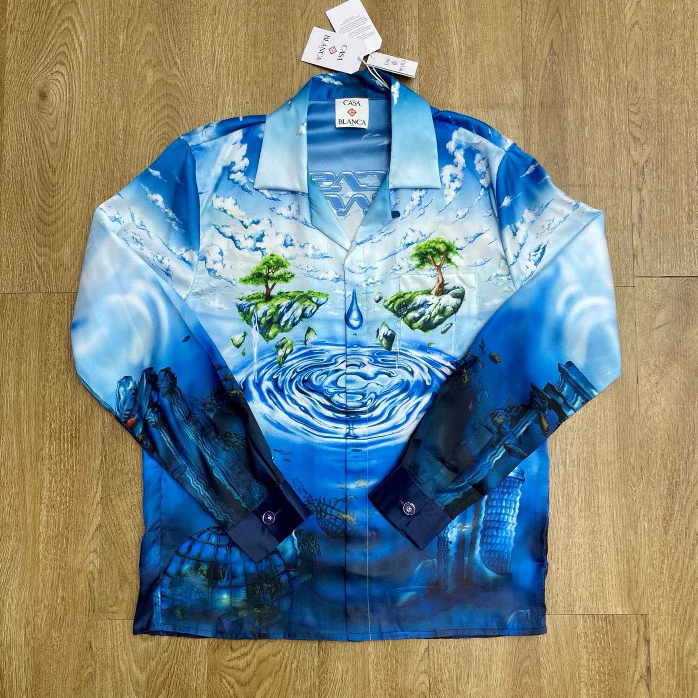 Casablanca Lost Atlantis Long Sleeve Silk Shirt CA3573 - DesignerGu
