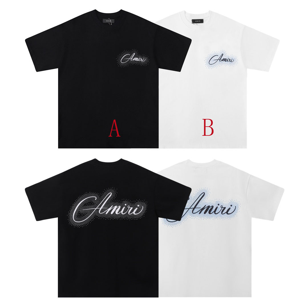 Amiri Crystal Script Tee - DesignerGu
