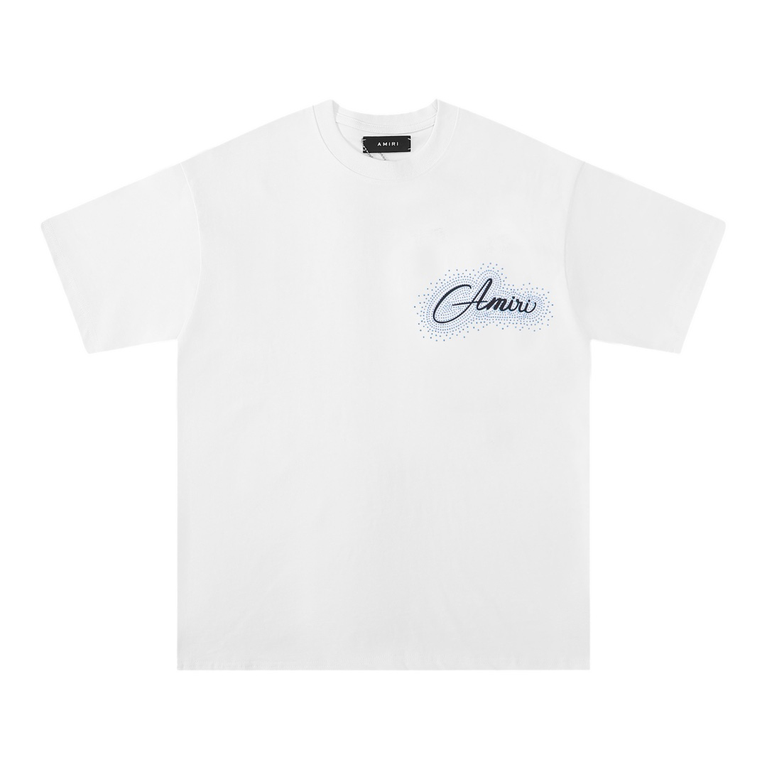 Amiri Crystal Script Tee - DesignerGu