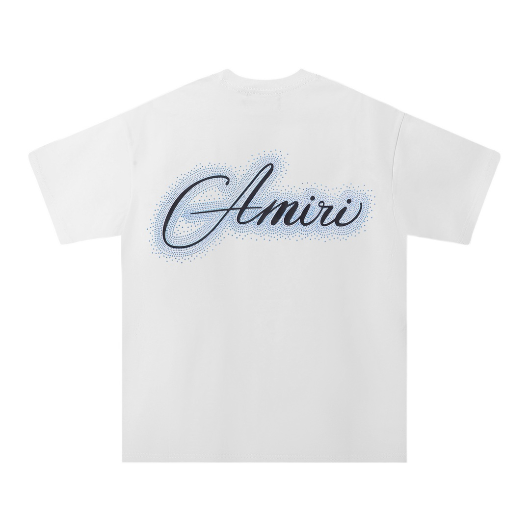 Amiri Crystal Script Tee - DesignerGu