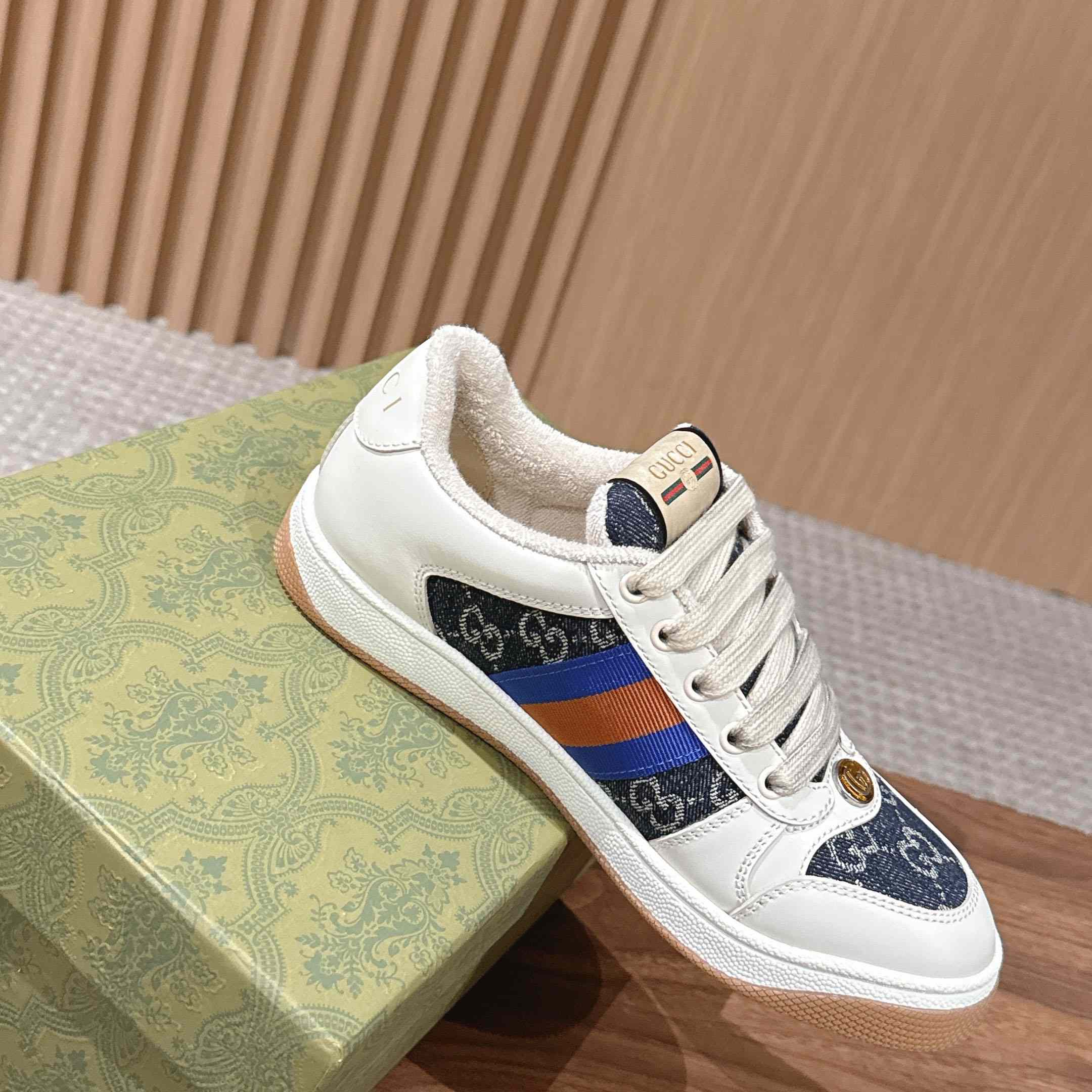 Gucci Screener 'GG Canvas - Denim Ivory' - DesignerGu