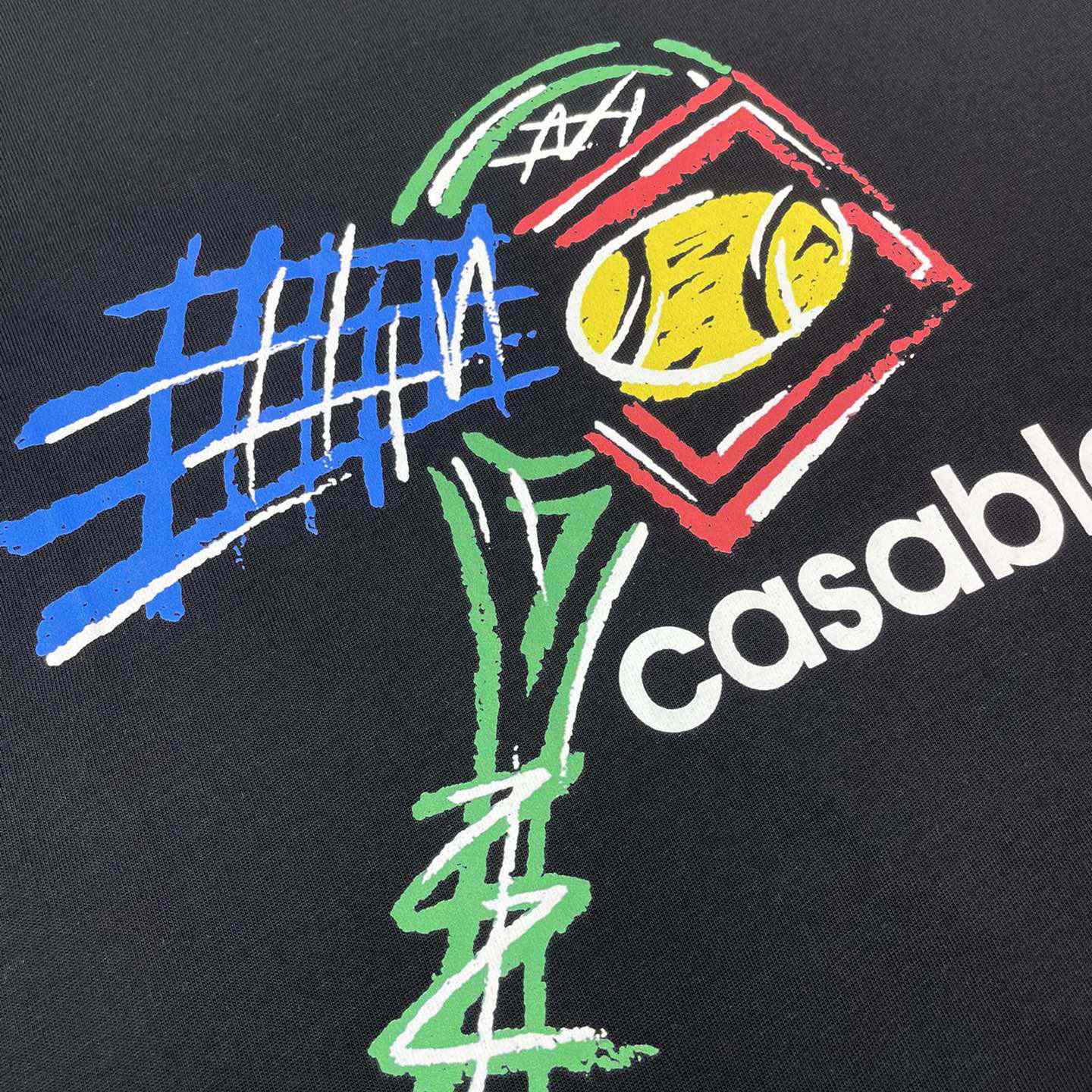 Casablanca Screen Printed T-Shirt 'Croquis De Tennis' C899 - DesignerGu