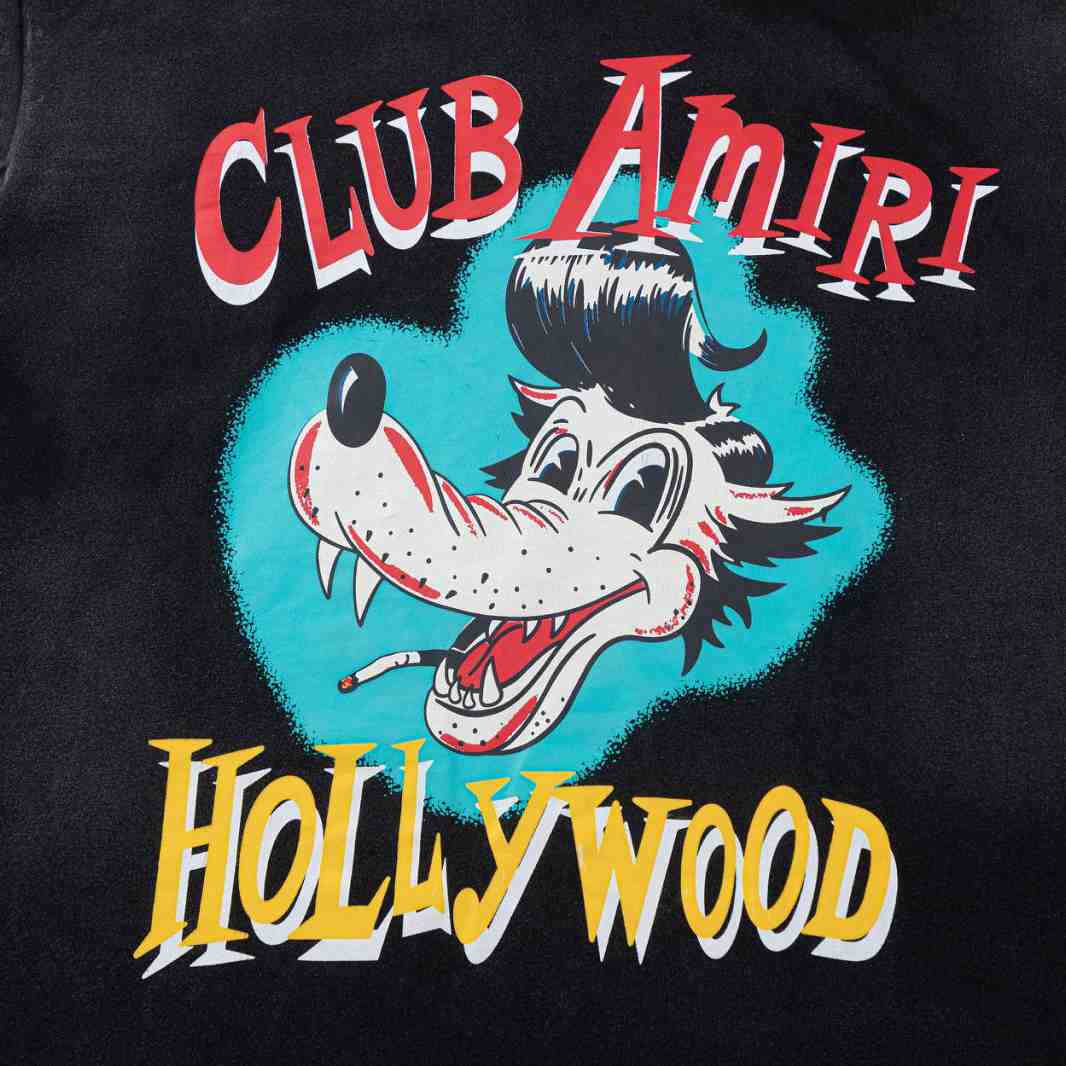 Amiri Club Amiri Wolf Oversized Tee 'Black' - DesignerGu