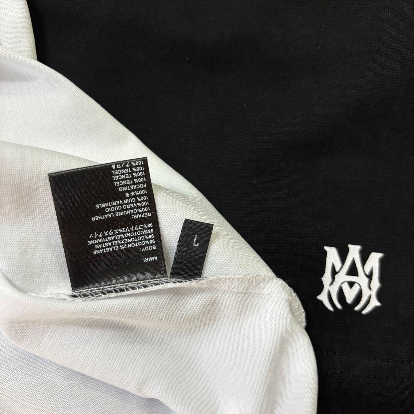Amiri Staggered Logo Tee - DesignerGu
