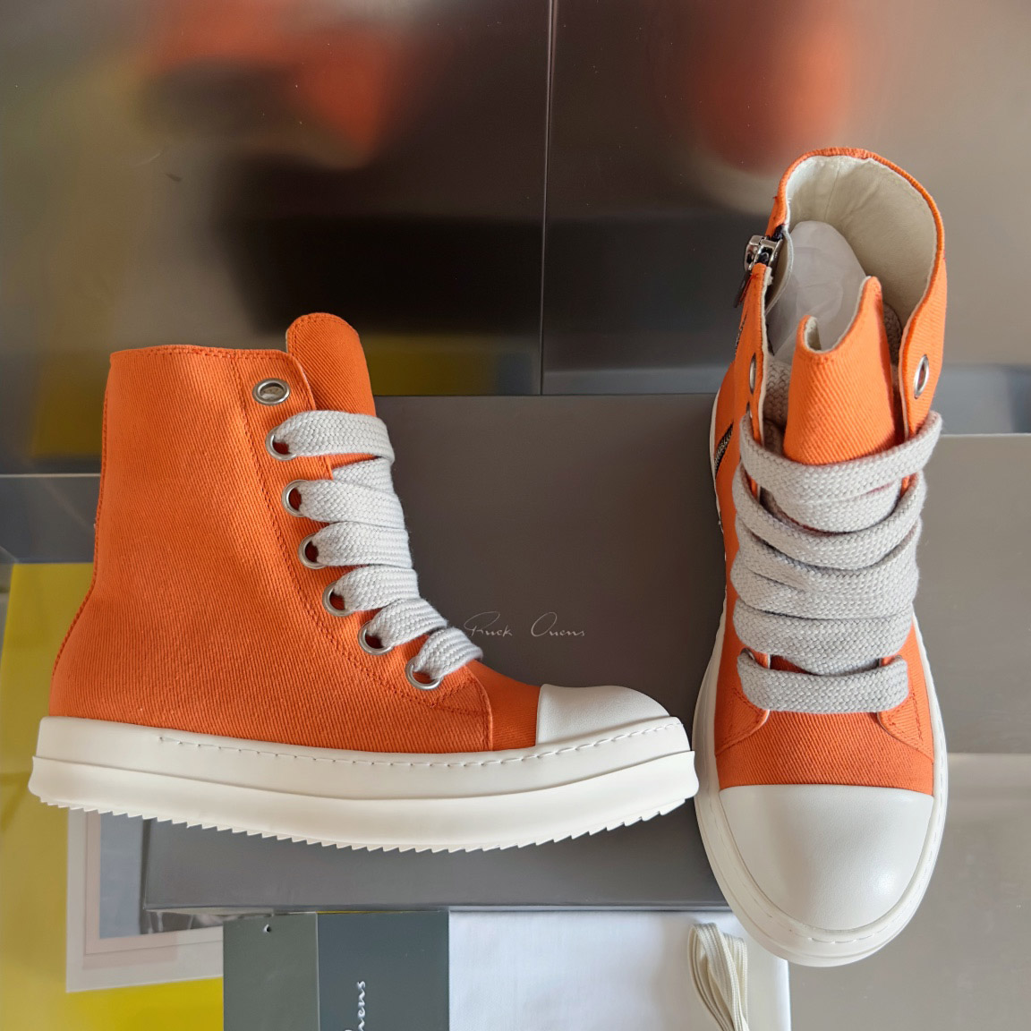Rick Owens DRKSHDW Ramones High 'Orange Milk' - DesignerGu